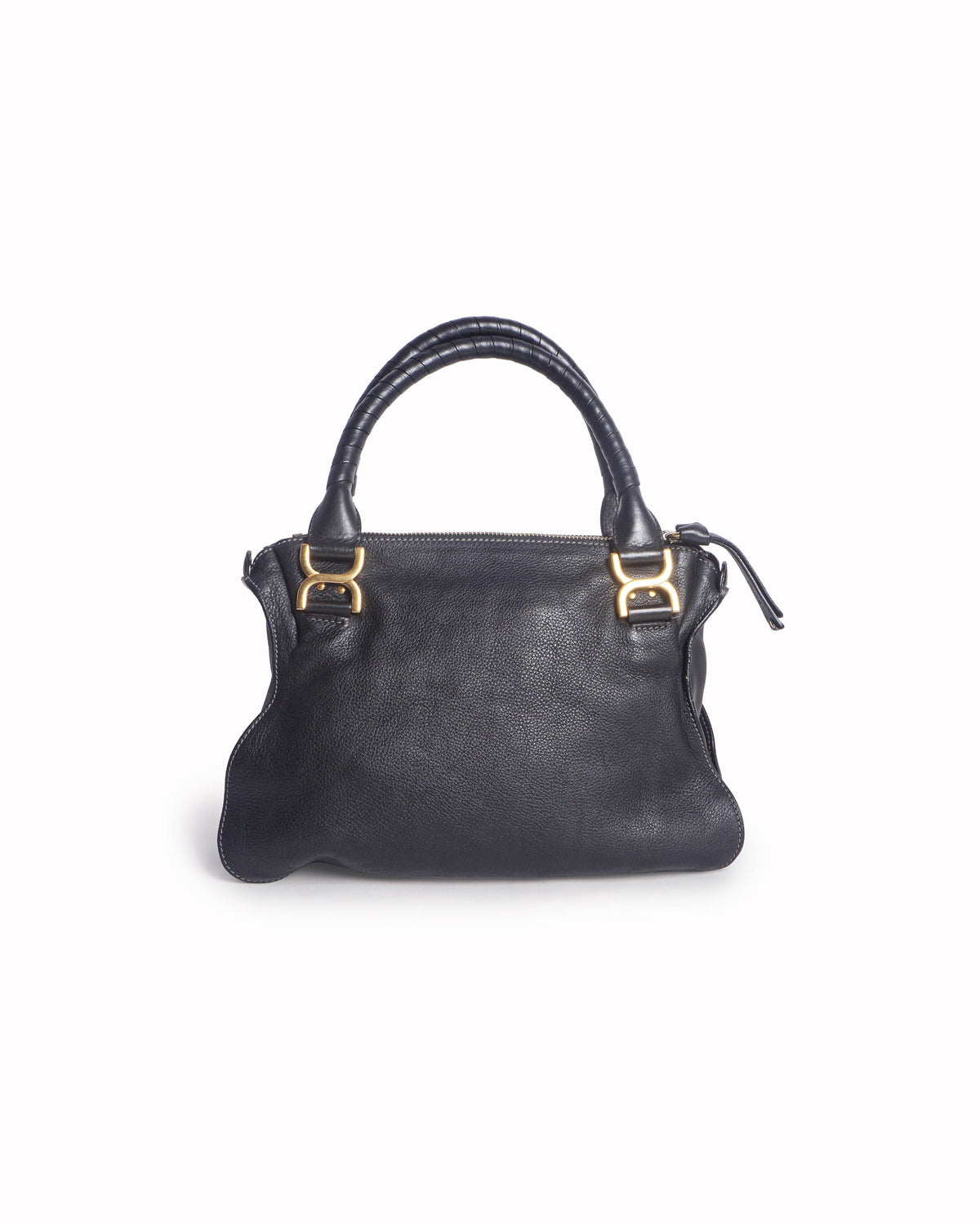 Chloé Black Leather Marcie Medium Satchel Bag