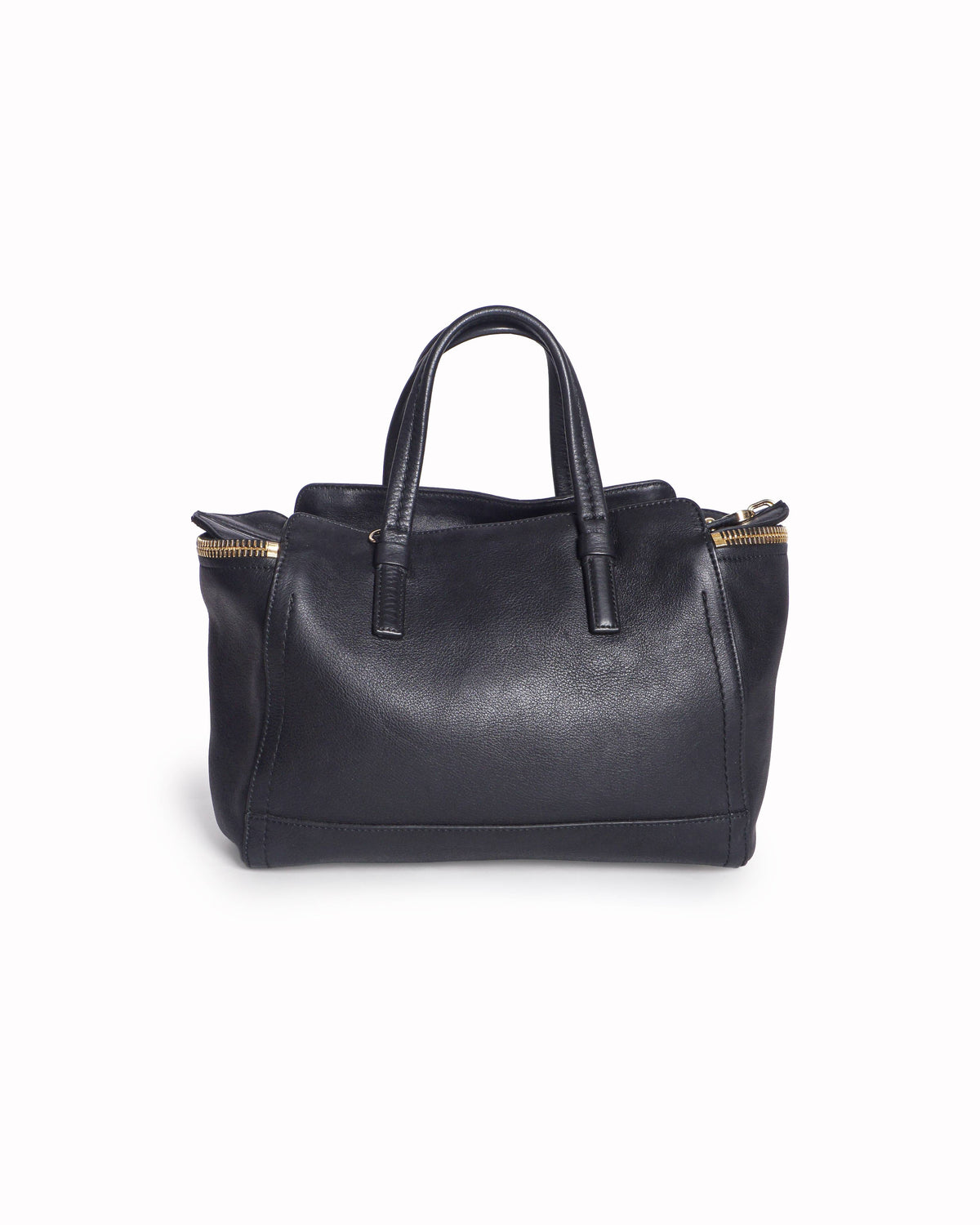 Salvatore Ferragamo Black Leather Arianna Zip Tote Bag