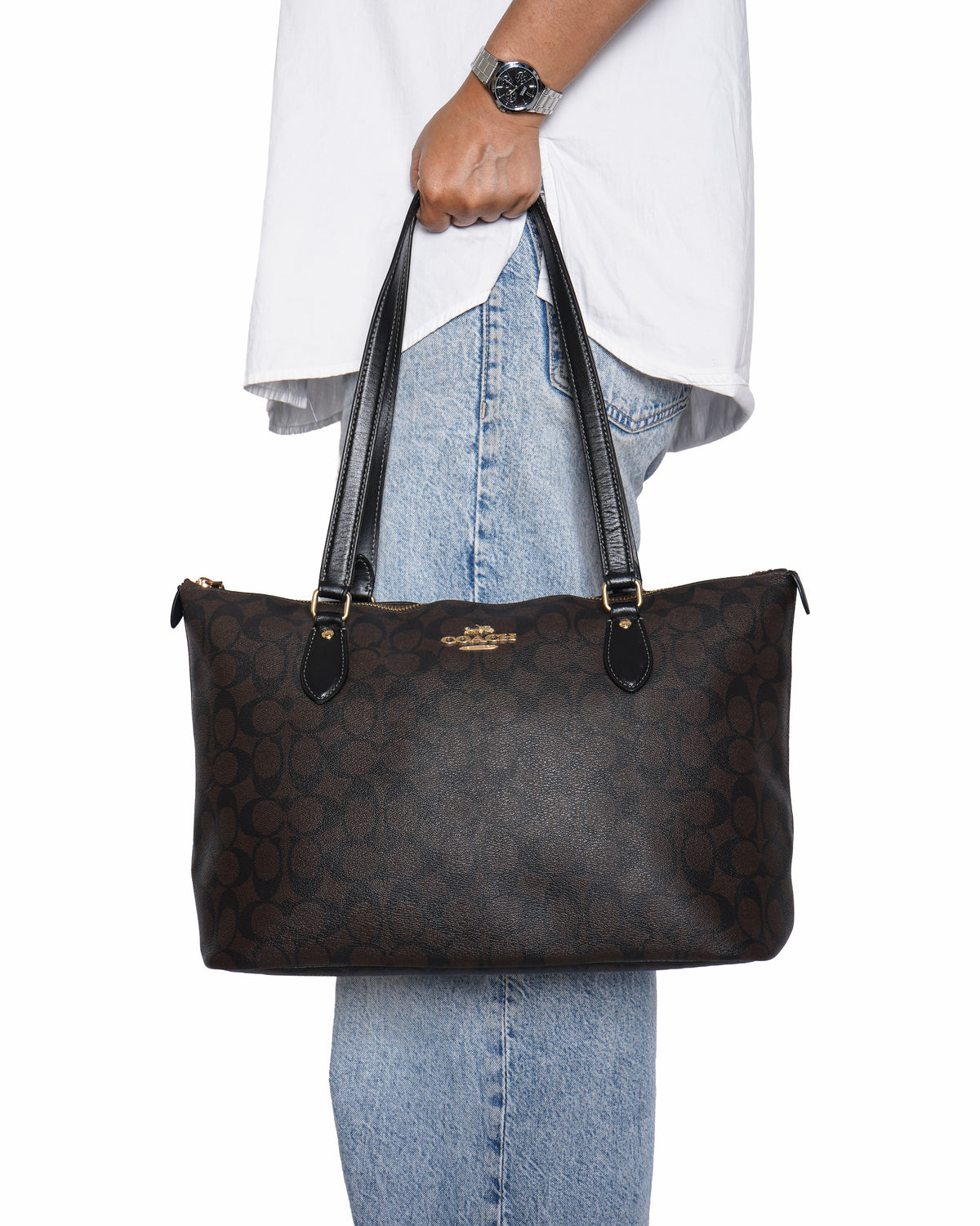 Coach Monogram Tote bag in brown