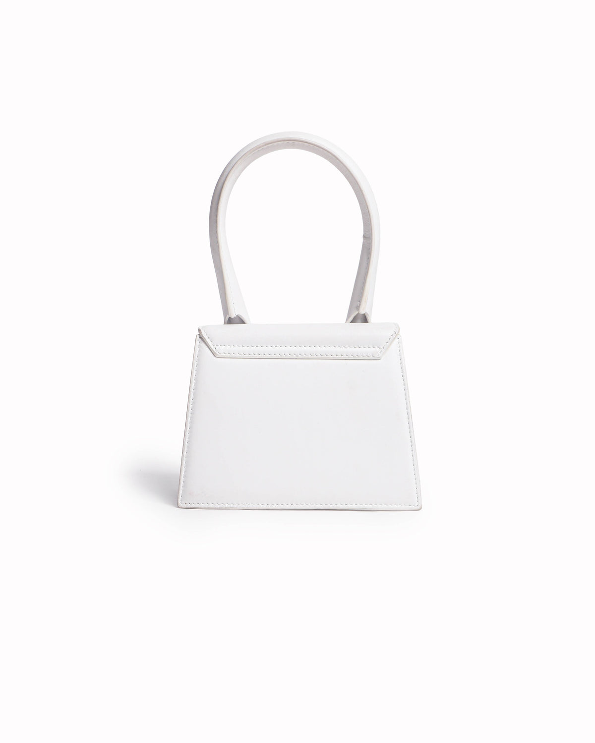Jacquemus Le Chiquito Moyen White Leather Top Handle Bag