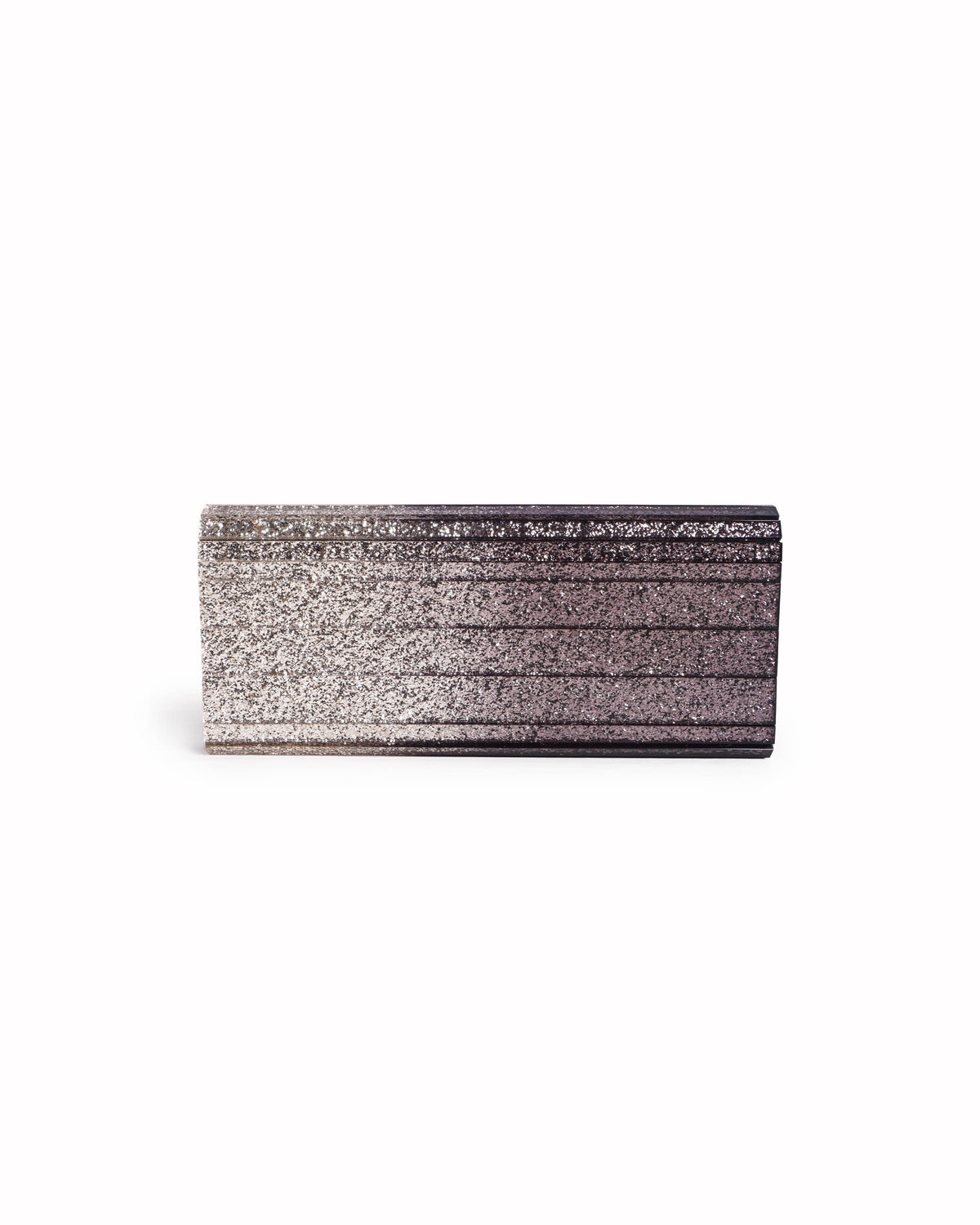 Jimmy Choo Purple and Silver Ombré Glitter Sweetie Clutch