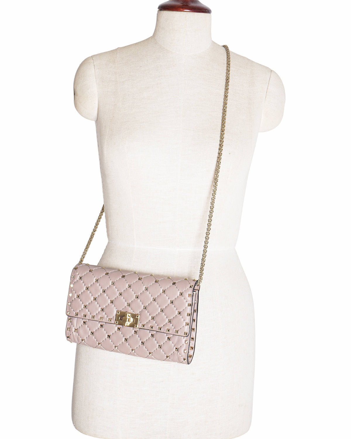 Valentino Quilted Leather Medium Rockstud Spike Shoulder Bag