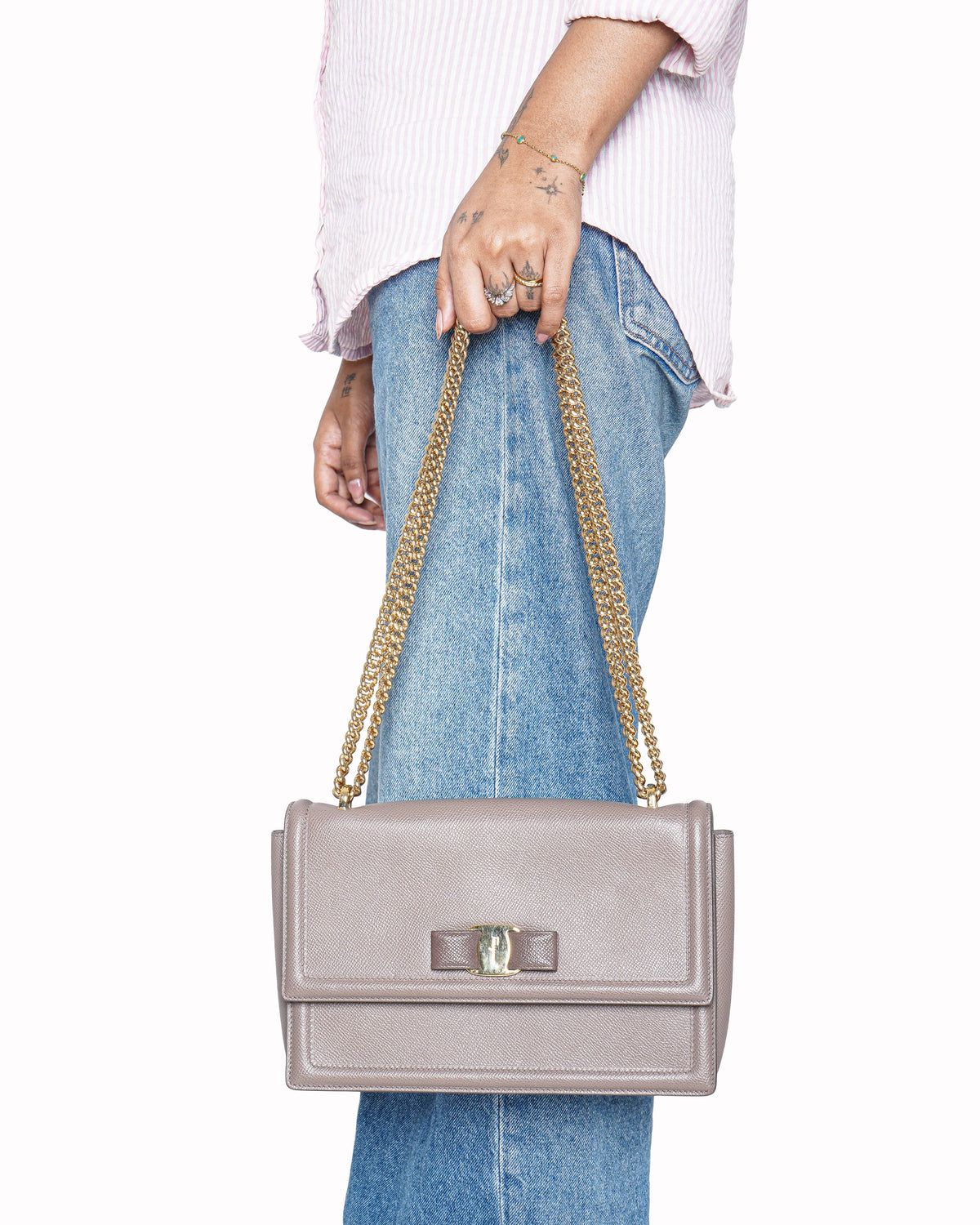 Salvatore Ferragamo Vara Bow Ginny Shoulder Bag