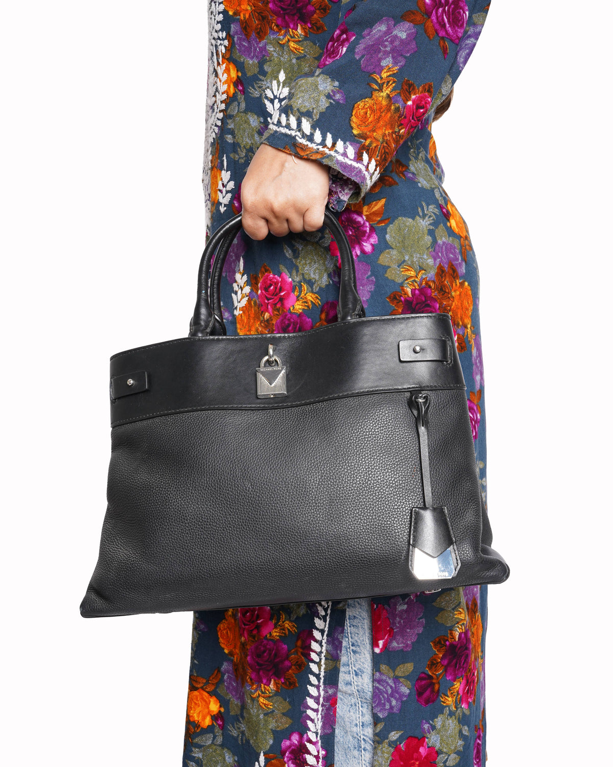 Michael Kors Large Satchel In Black