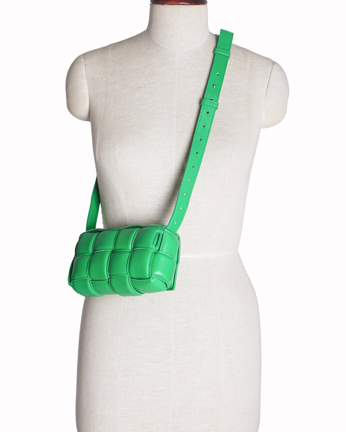 Bottega Veneta Parakeet Green Leather Padded Cassette Mini Bag