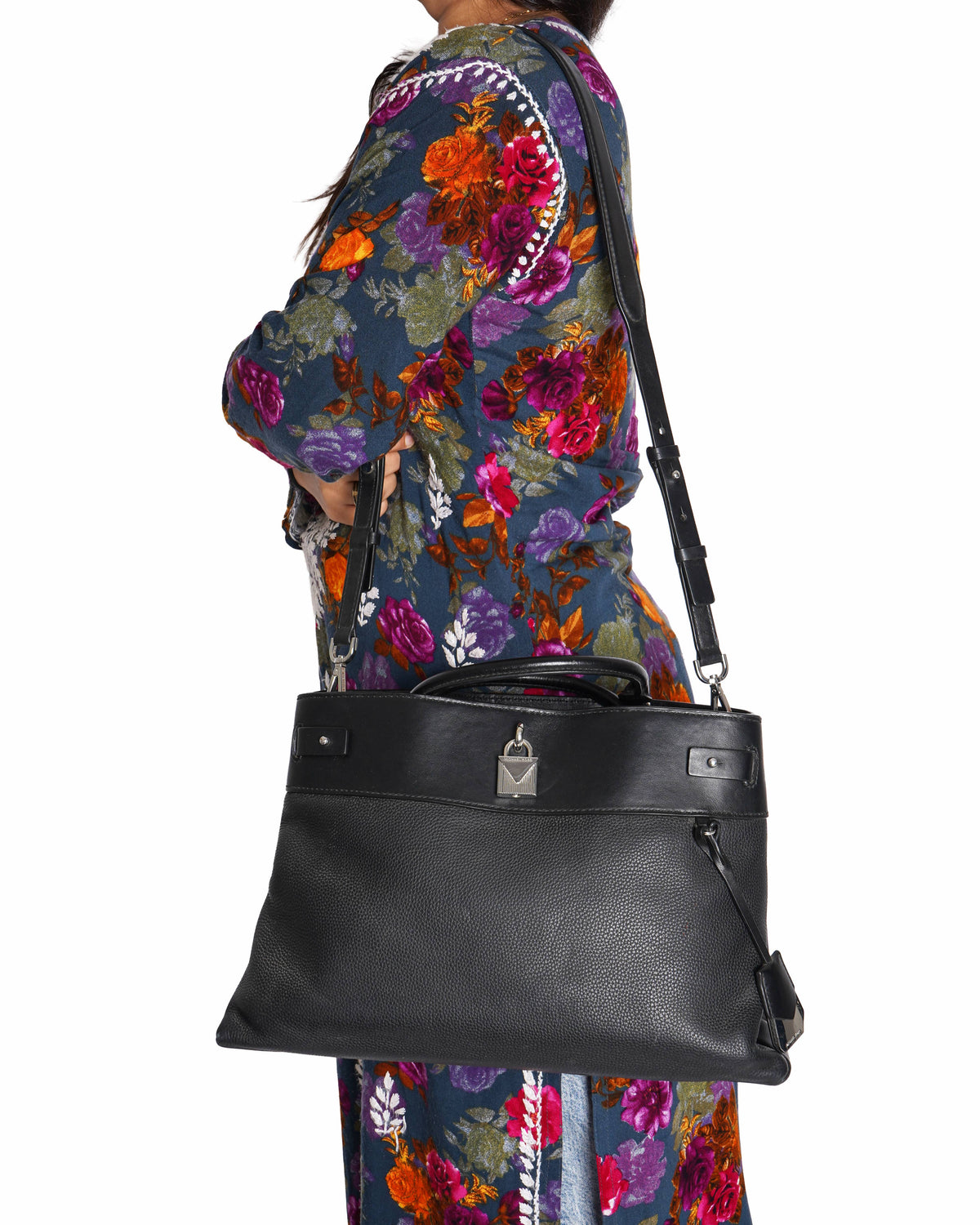 Michael Kors Large Satchel In Black