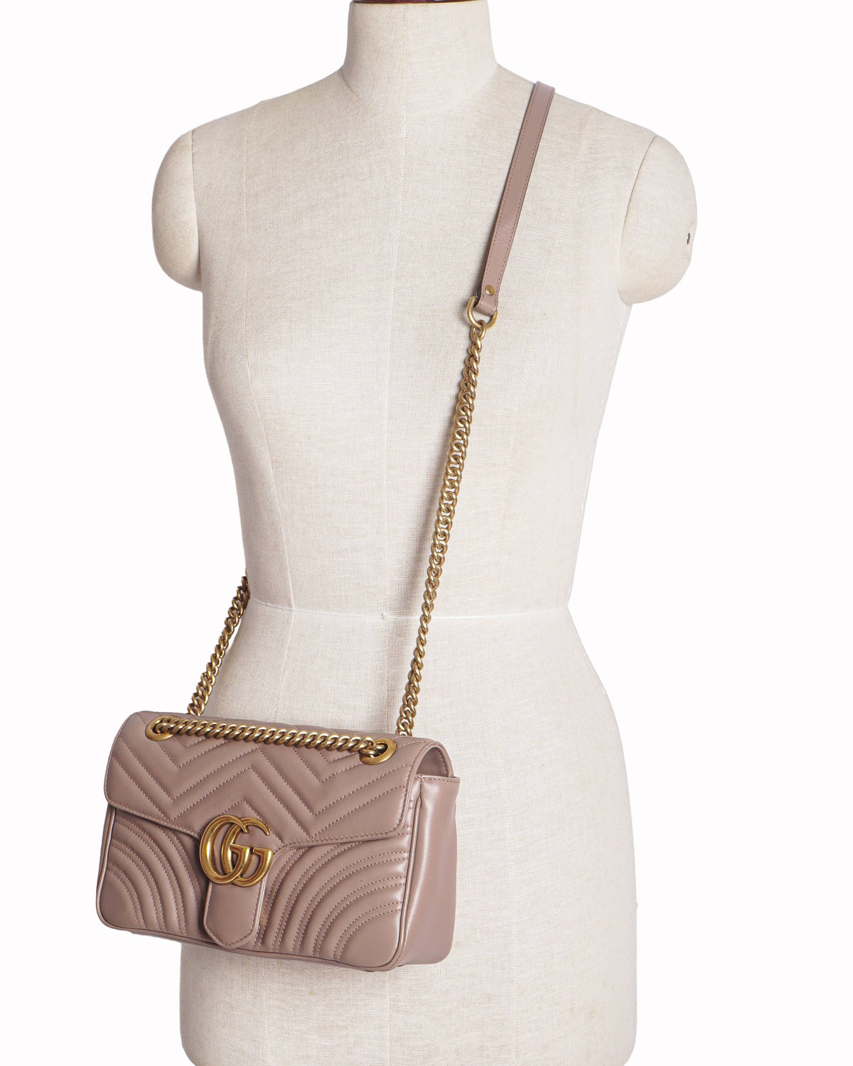 Gucci GG Marmont Small Shoulder Bag Beige