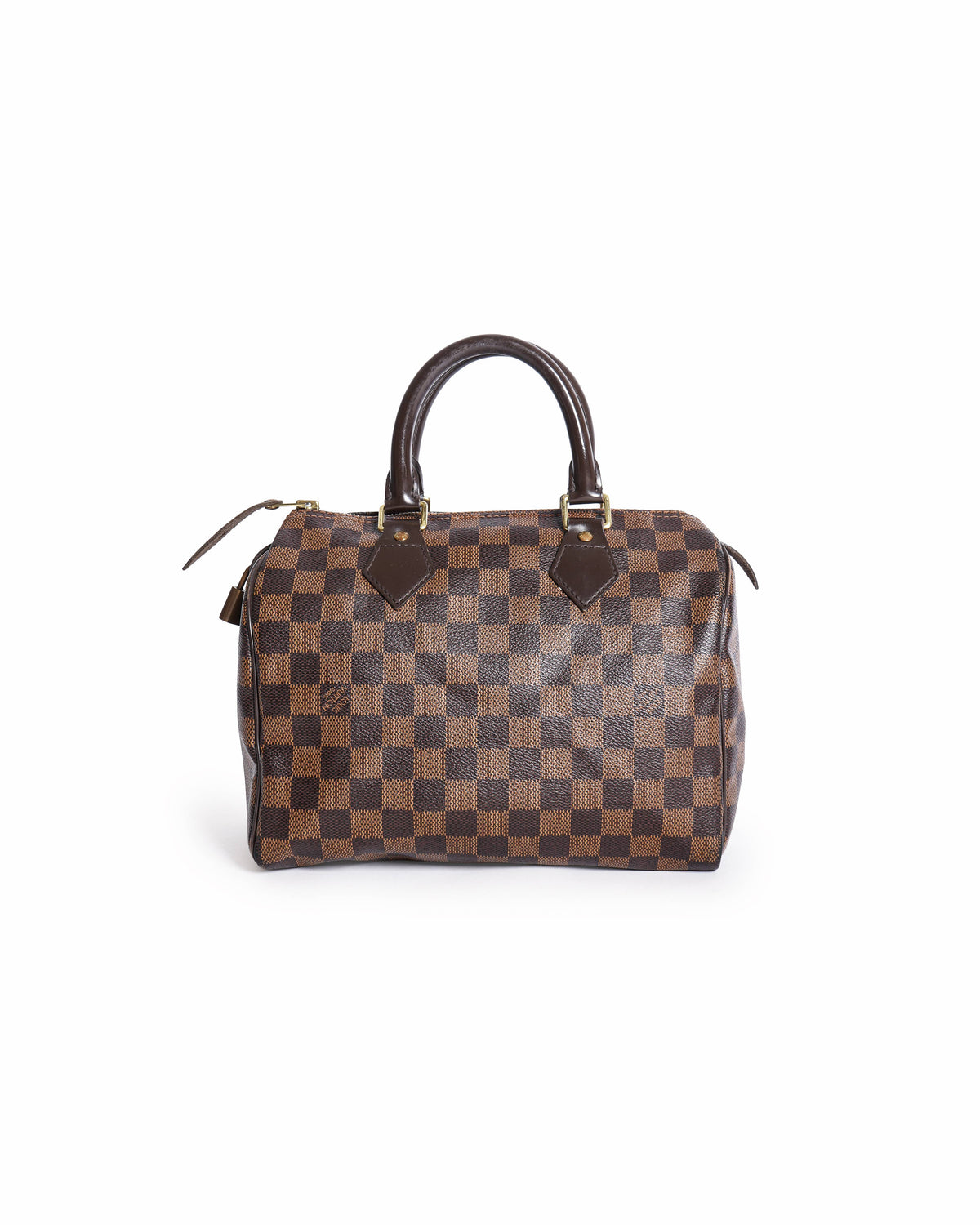 Louis Vuitton Damier Ebene Canvas Speedy 25 Handbag