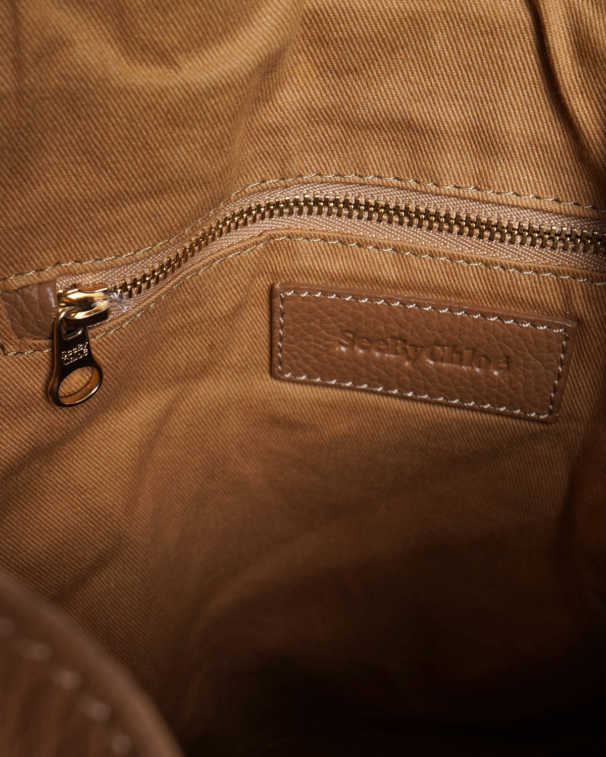 See By Chloé vicki leather bucket bag in brown