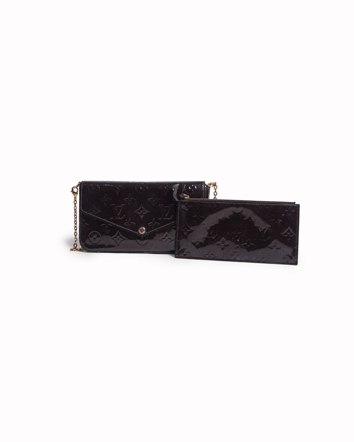 Louis Vuitton Pochette Félicie Monogram Vernis Clutch