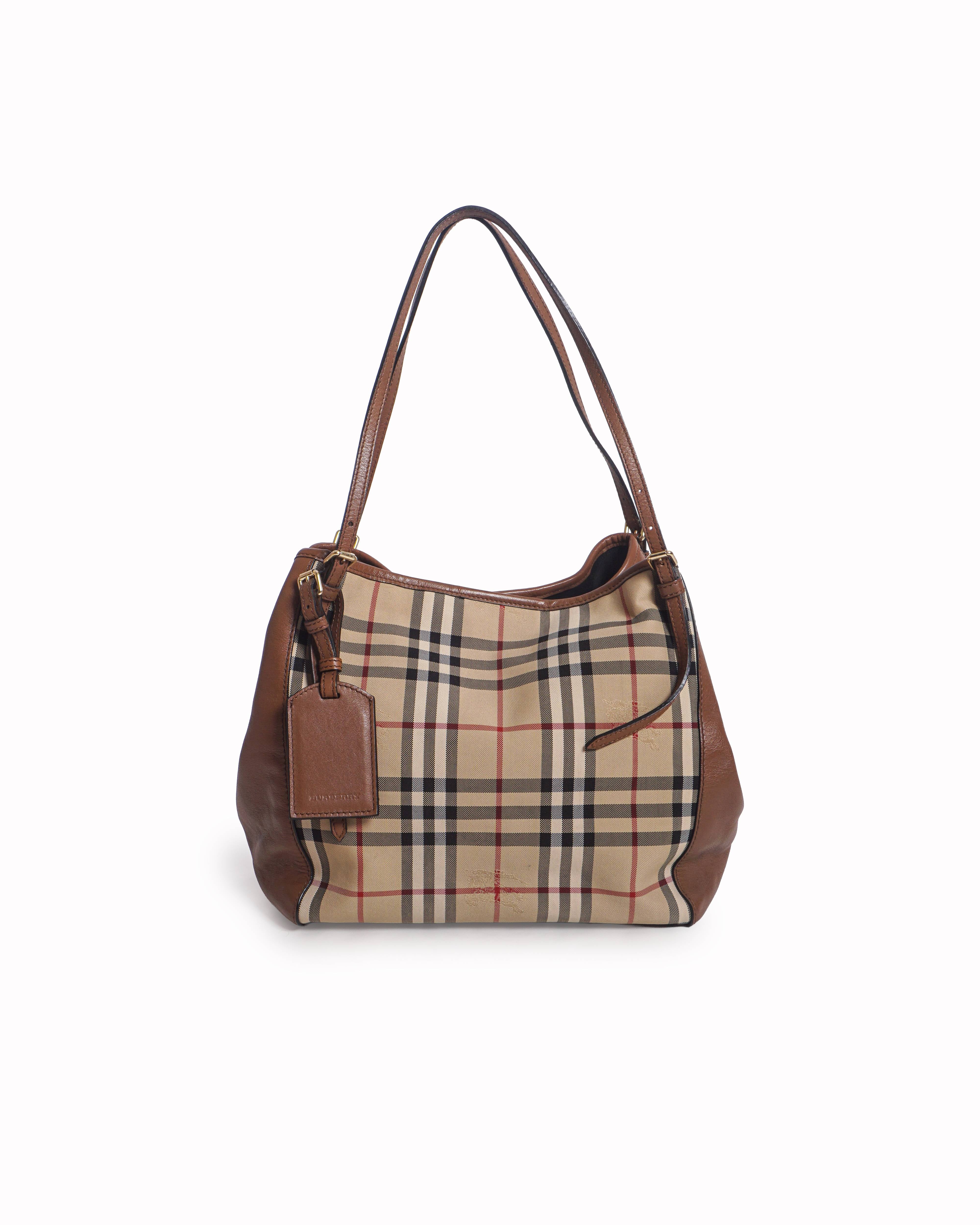 Burberry Vintage Nova Check Canvas Hobo Bag