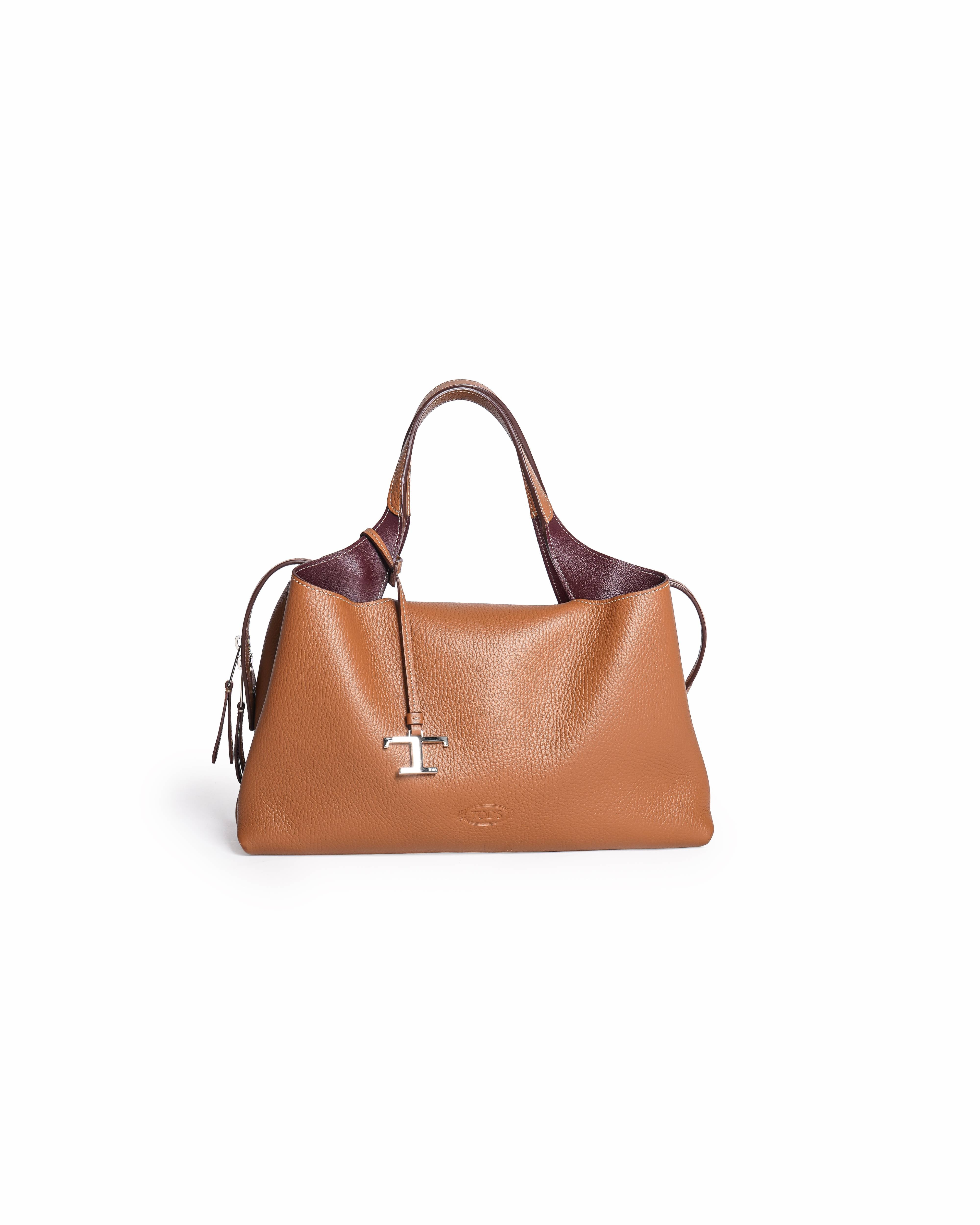 Tod's  Brown T Timeless Mini Leather Tote Bag