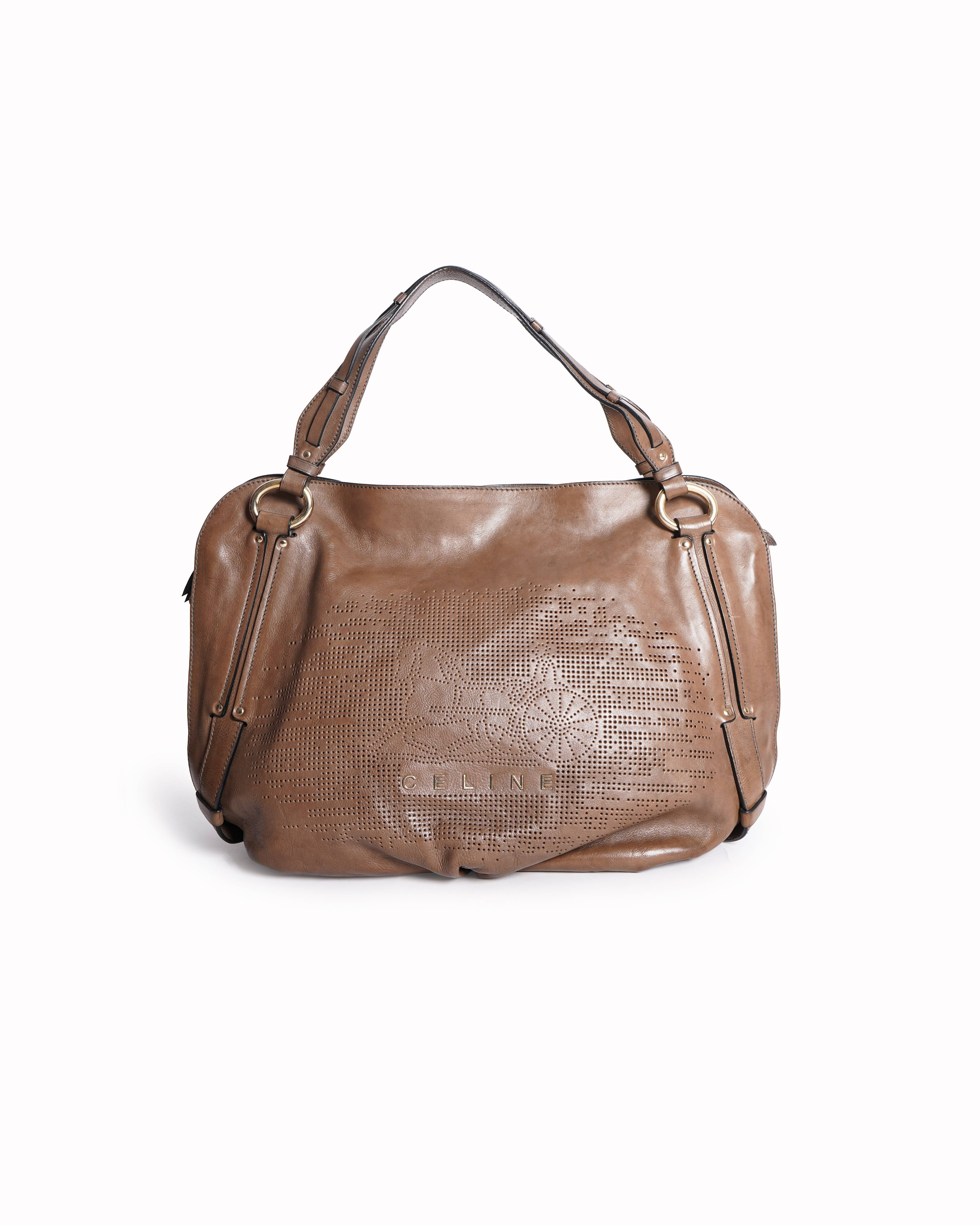 Celine brown leather bittersweet leather handbag