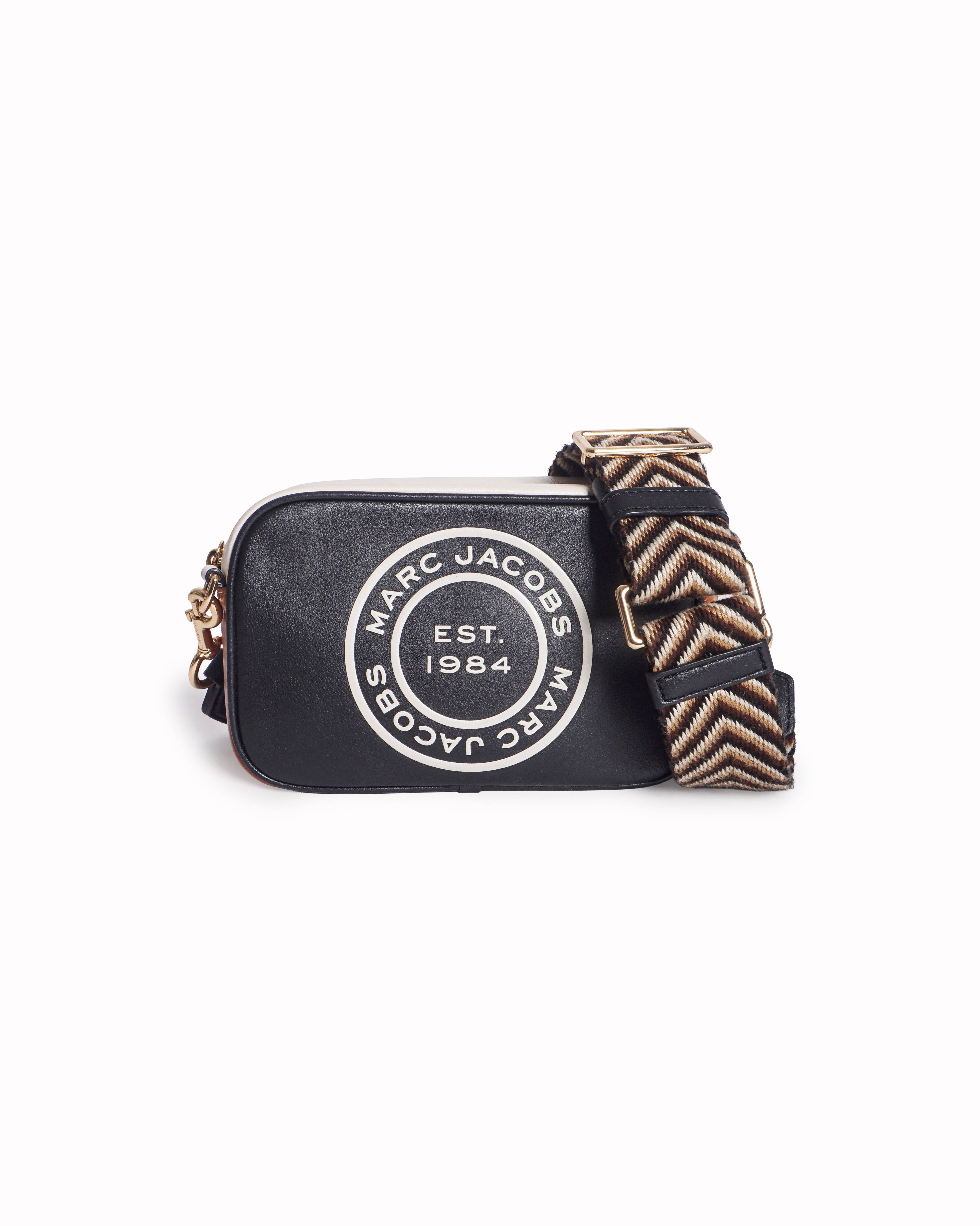 Marc Jacobs Black Flash Leather Graphic Camera Bag
