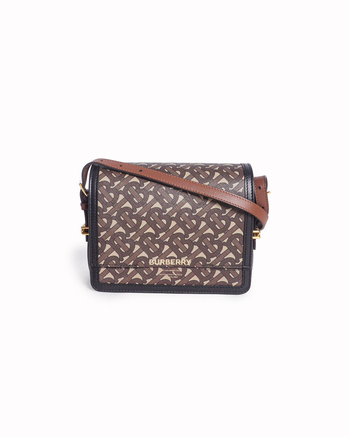 Burberry Small Monogram Print TB Crossbody Bag