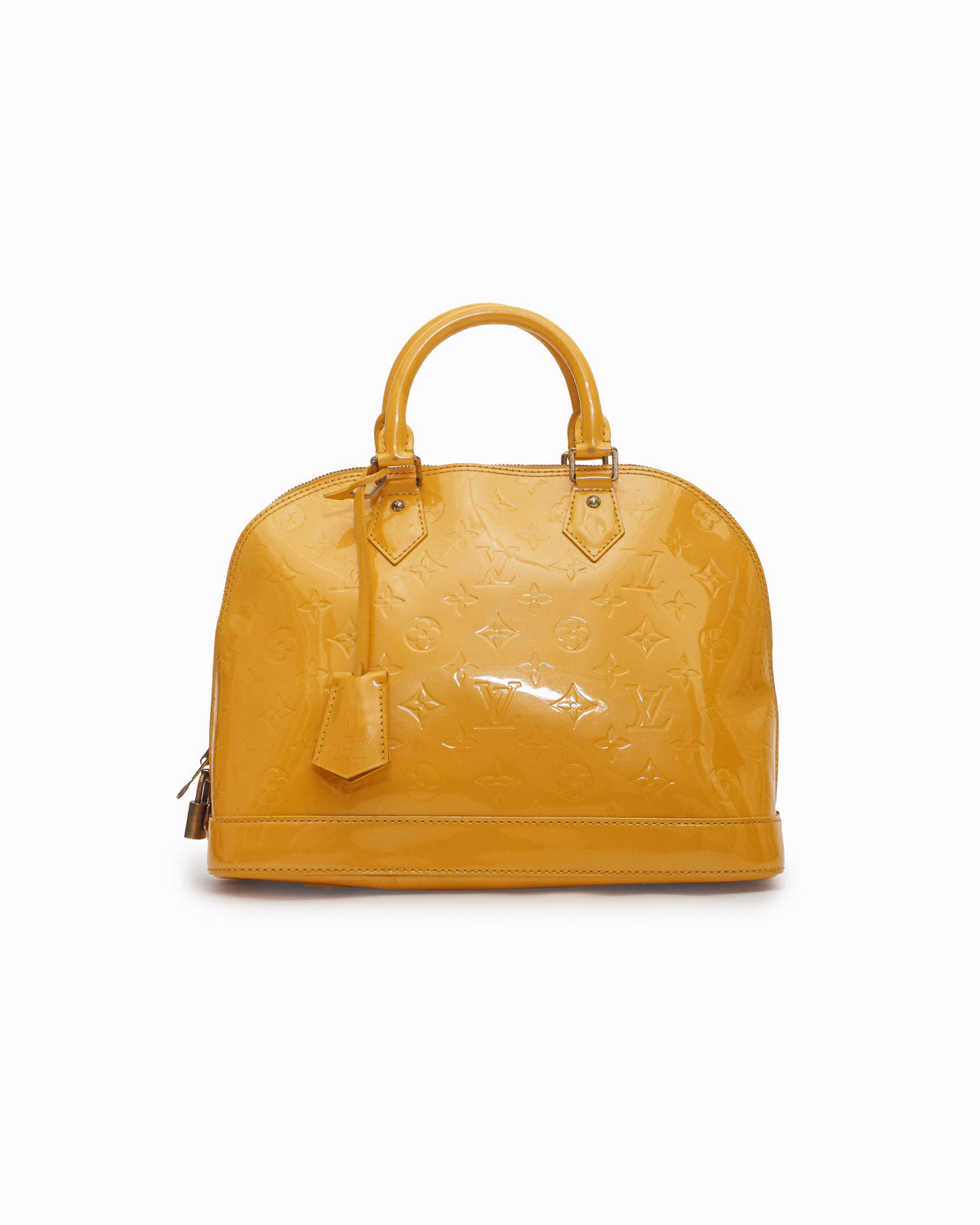 Louis Vuitton Yellow Monogram Vernis Alma PM Bag