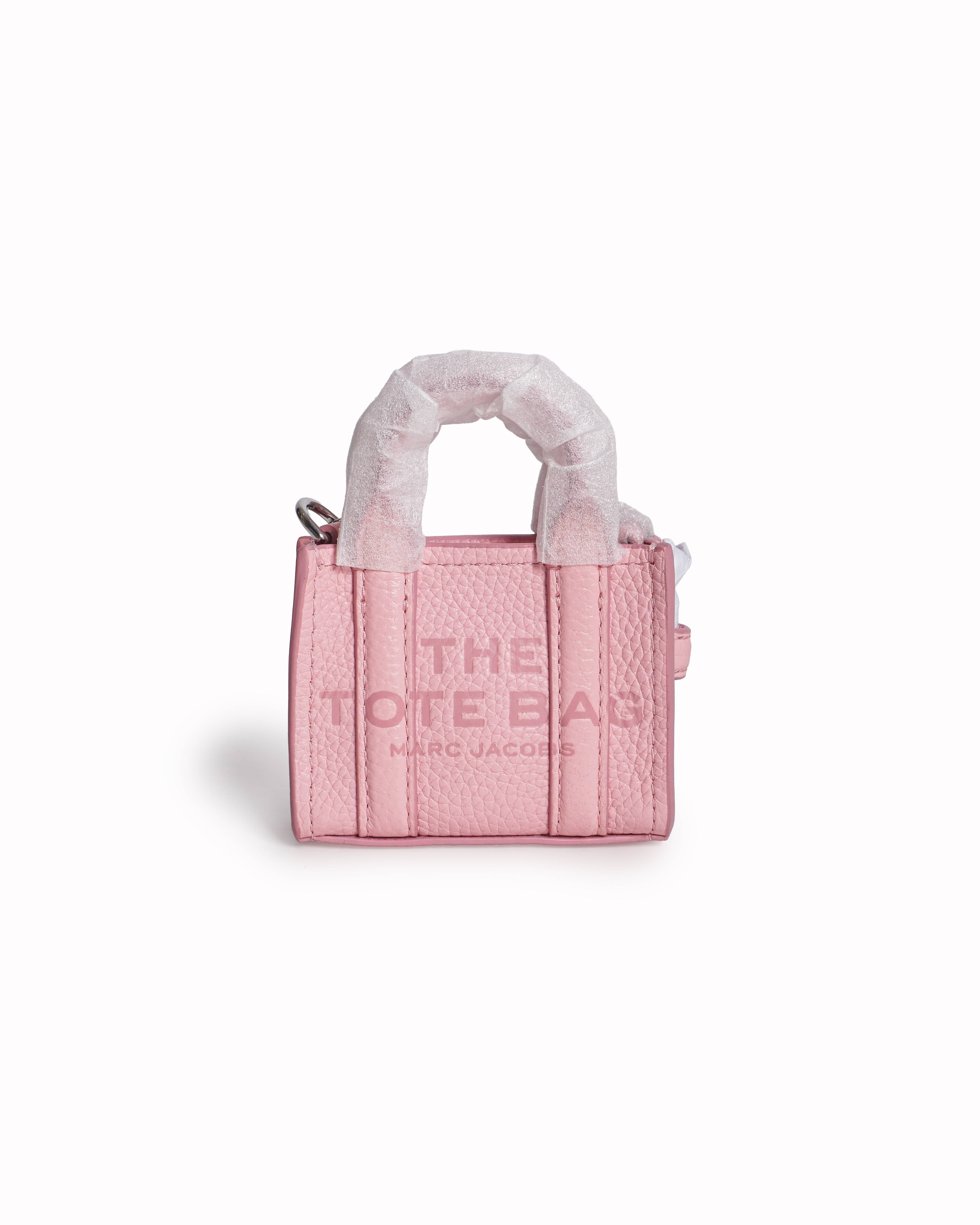 Marc Jacobs Pastel Pink Leather Nano Tote Bag Charm