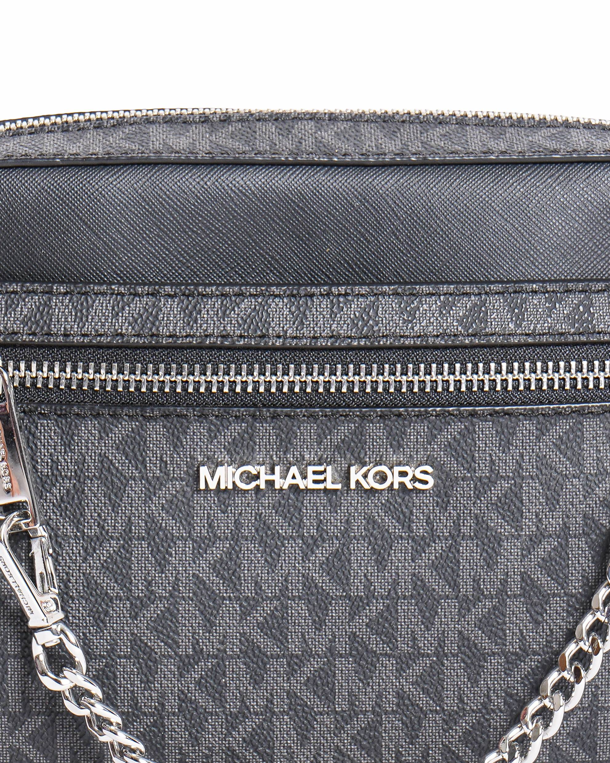 Michael kors jet set monogram camera crossbody bag