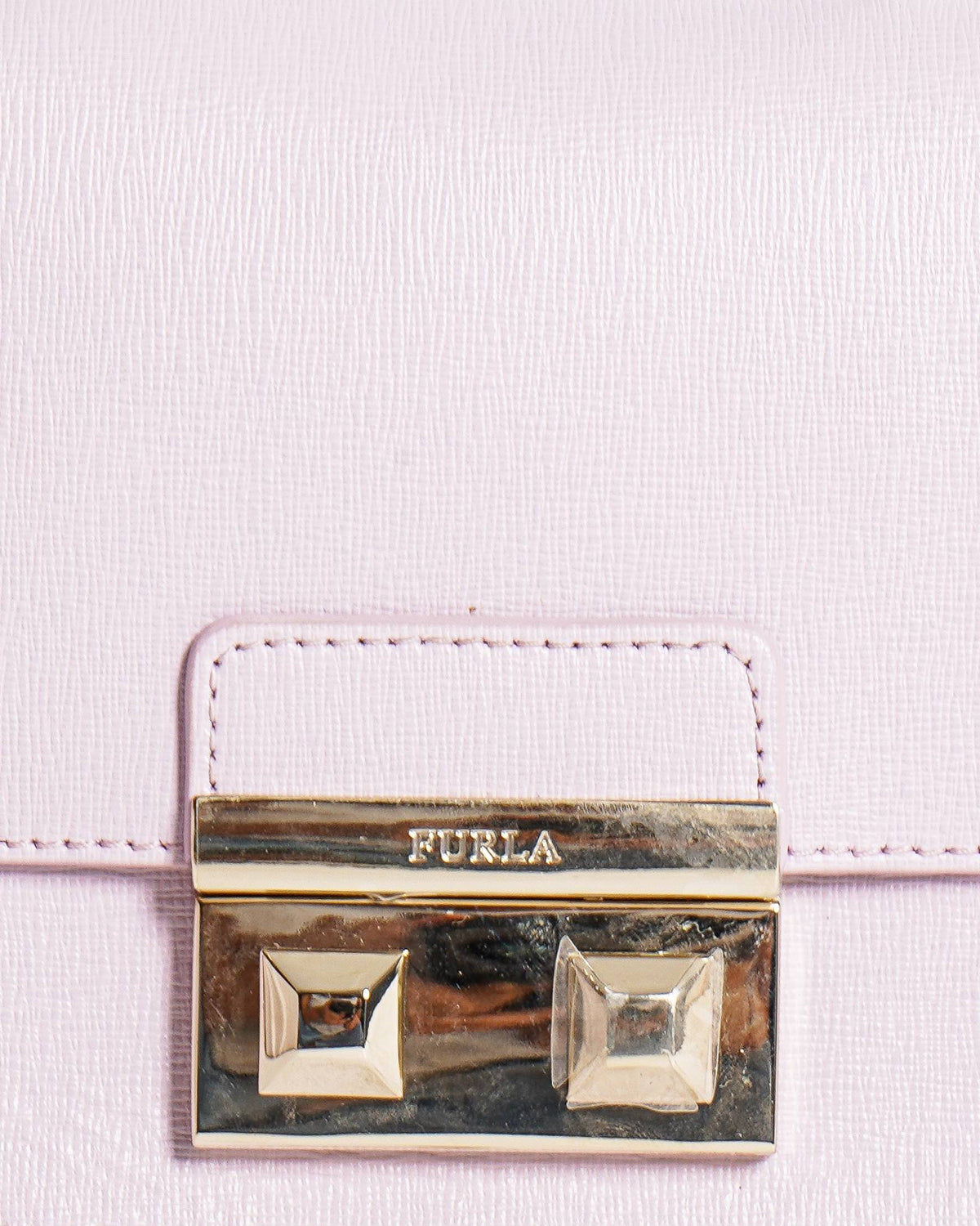 Furla Bella Mini Shoulder Crossbody Leather Bag Winter Rose Pink