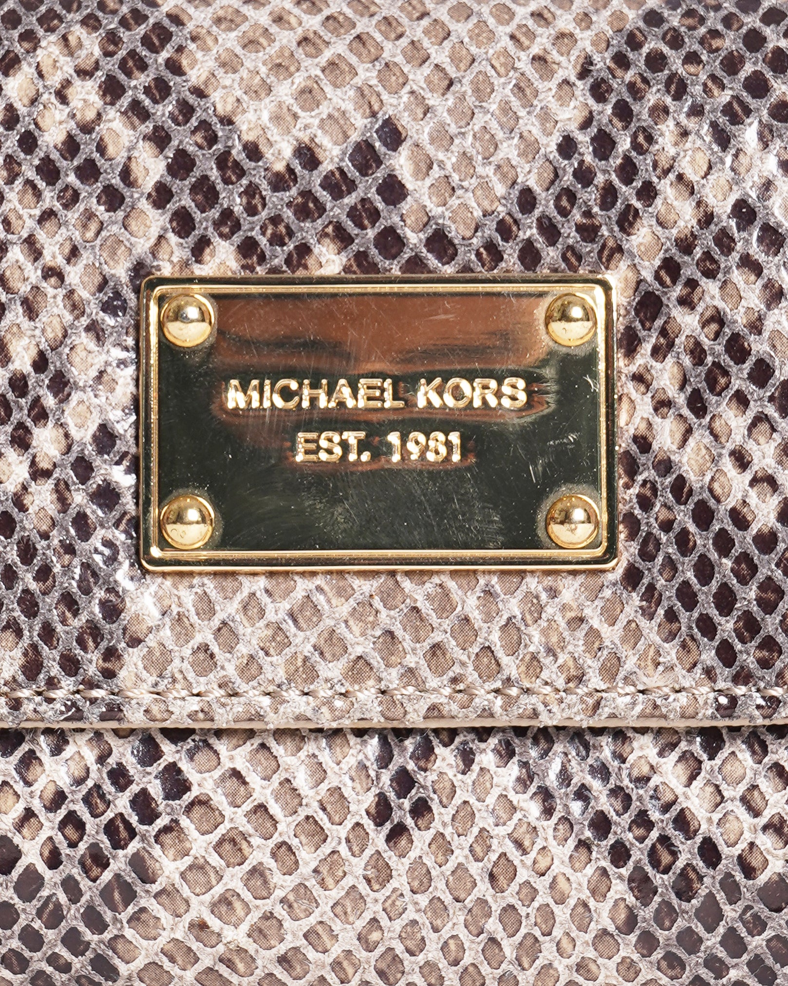 Michael kors snakeskin long wallet