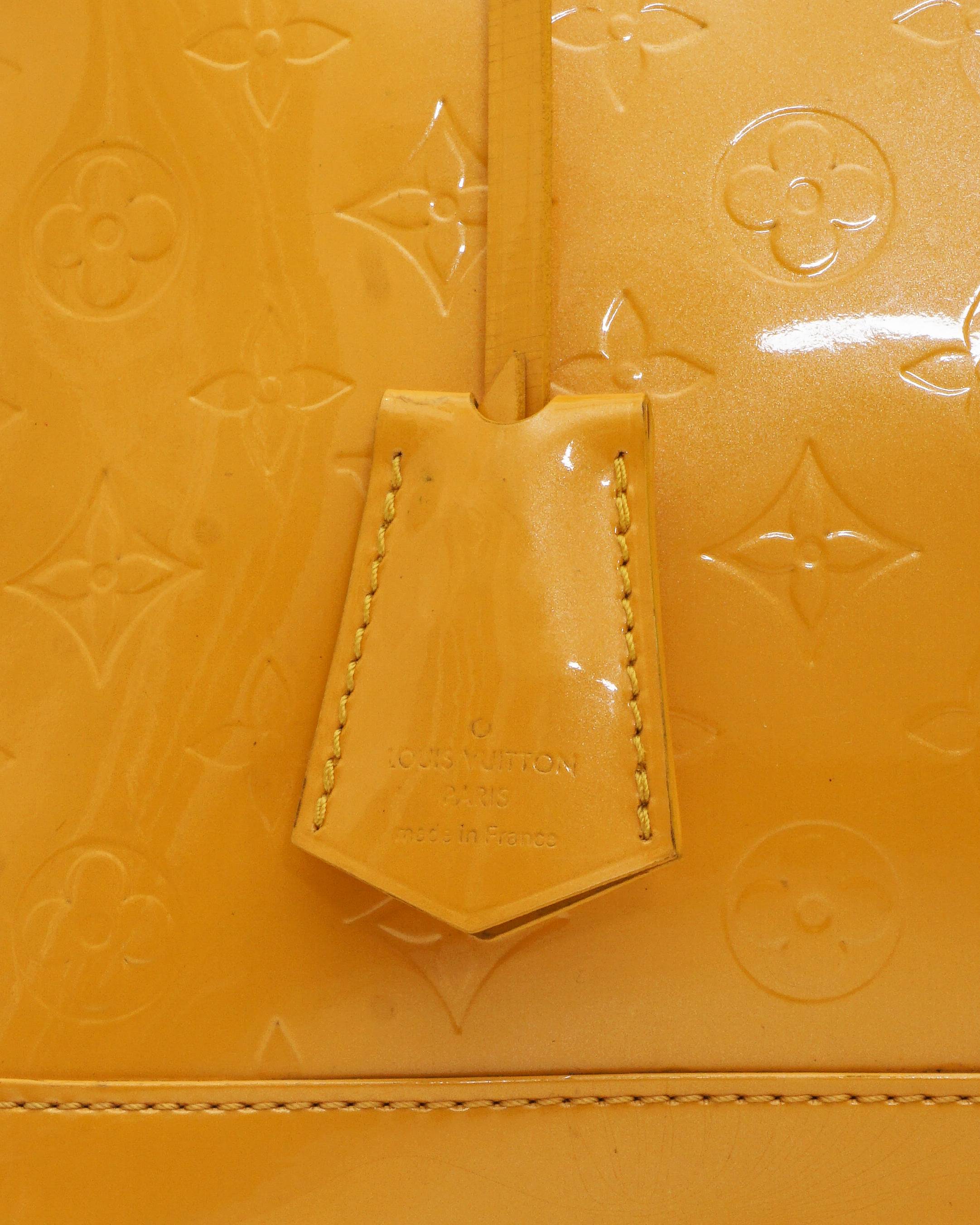Louis Vuitton Yellow Monogram Vernis Alma PM Bag