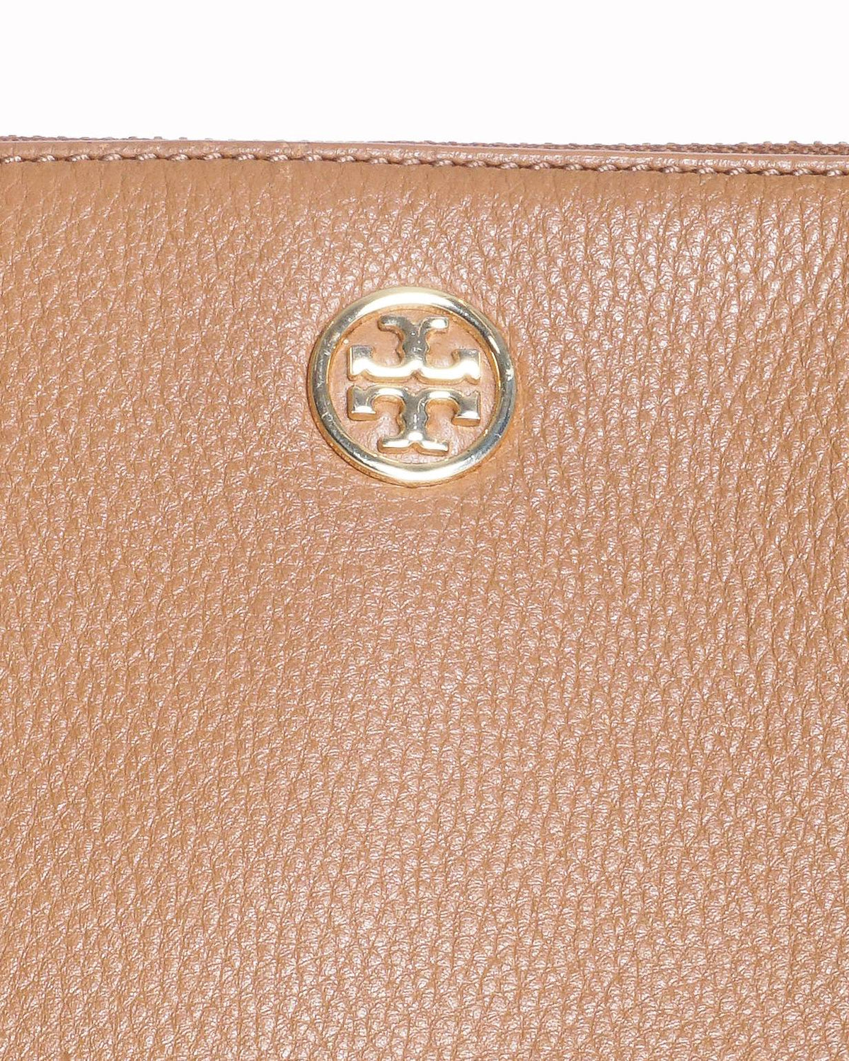 Tory Burch Tan Pebbled Leather Tote Bag
