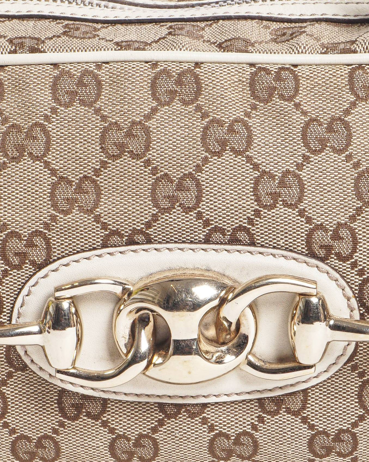 Gucci GG Canvas Horsebit Bamboo Boston Bag