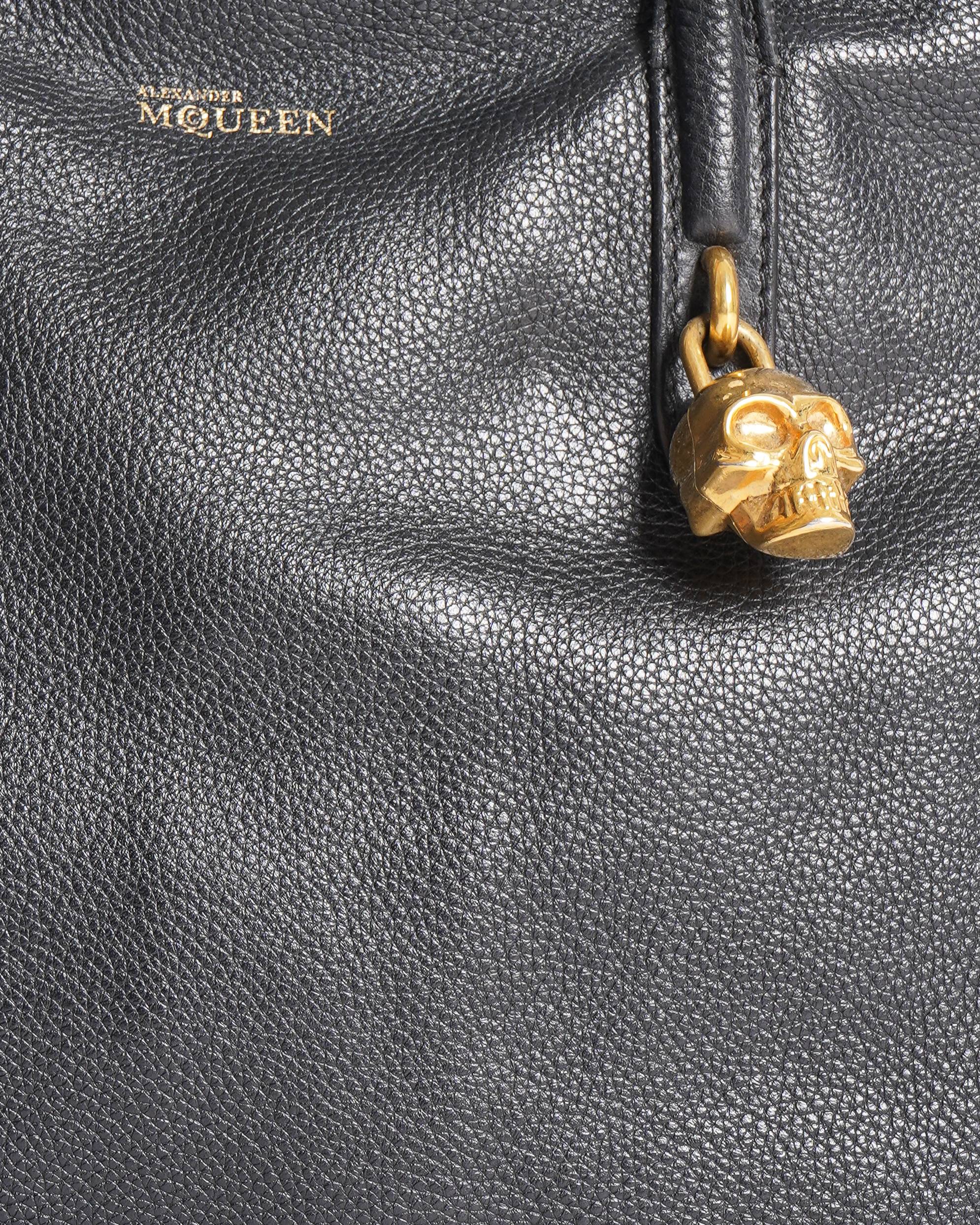 Alexander McQueen Zipper Leather Bowling Bag