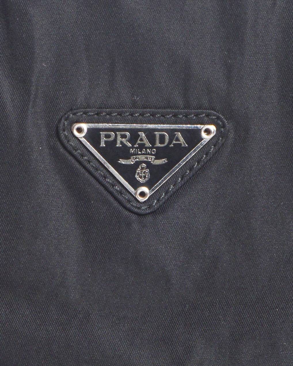 Prada Vintage Tessuto Catena Black Nylon Shoulder Bag
