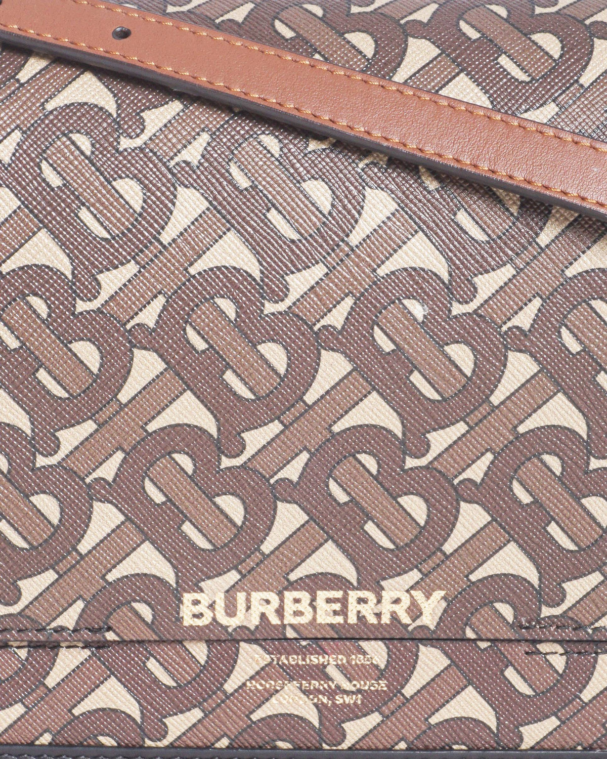 Burberry Small Monogram Print TB Crossbody Bag