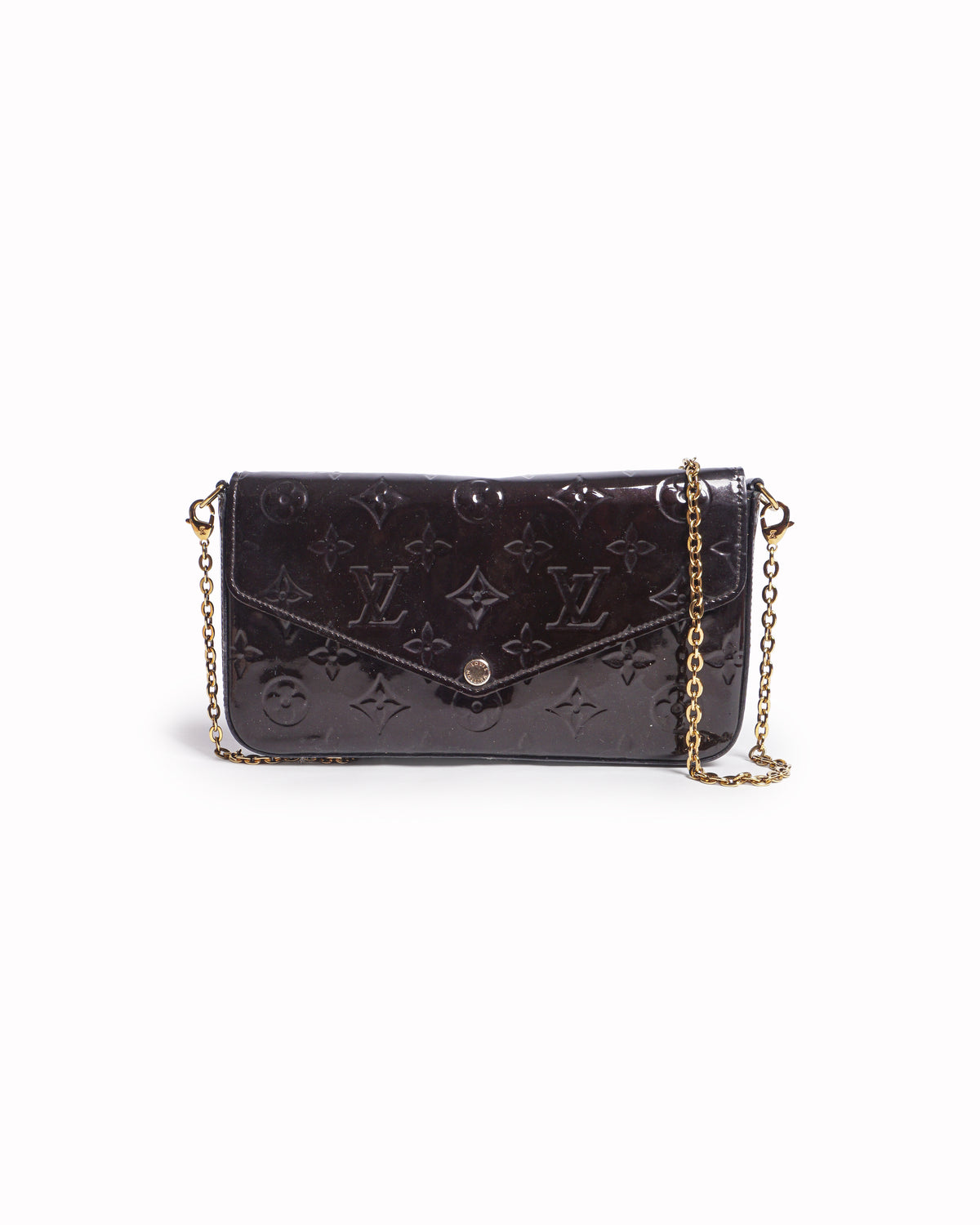 Louis Vuitton Pochette Félicie Monogram Vernis Clutch