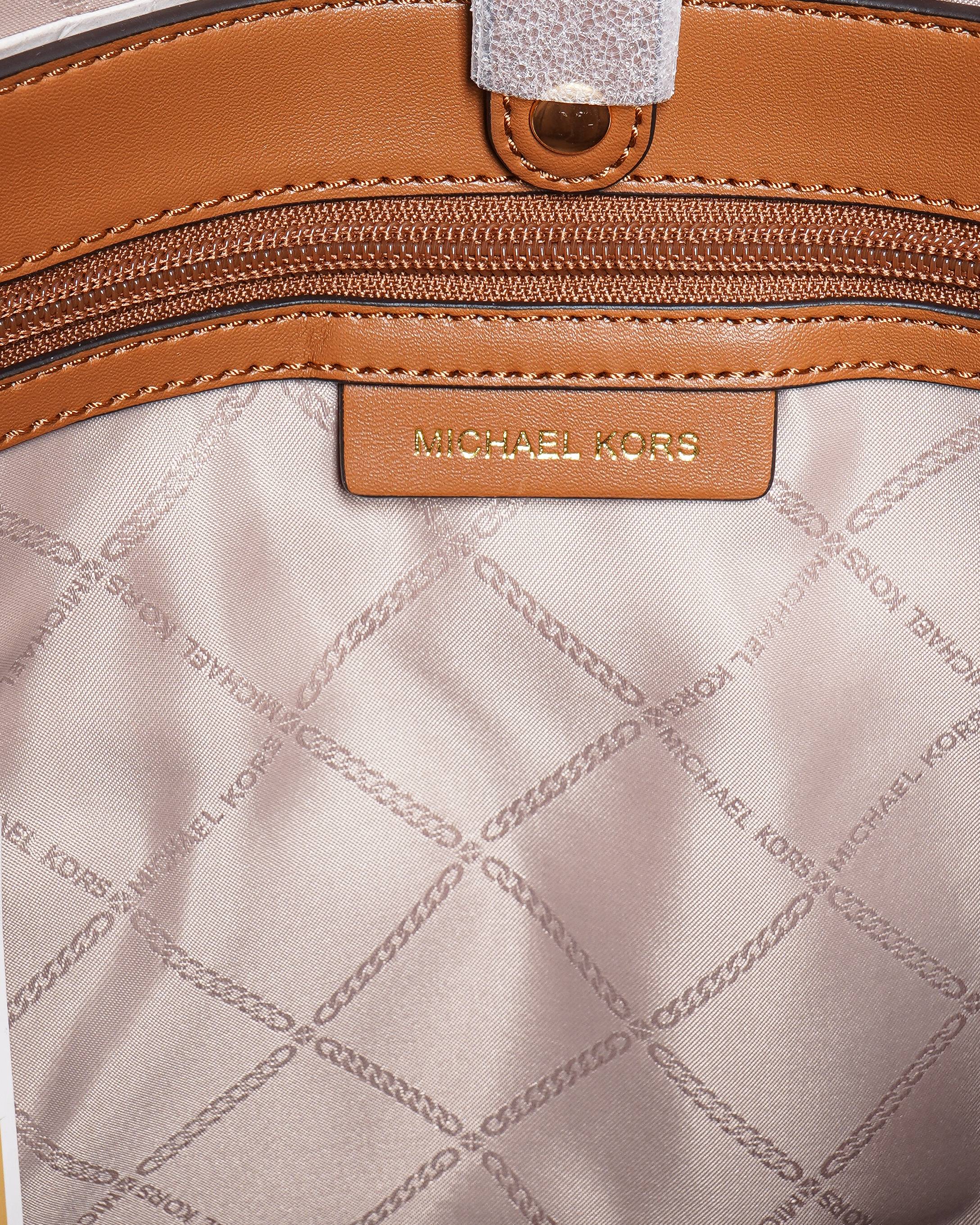 Michael Kors Sullivan Medium Brown Signature Logo Tote Bag