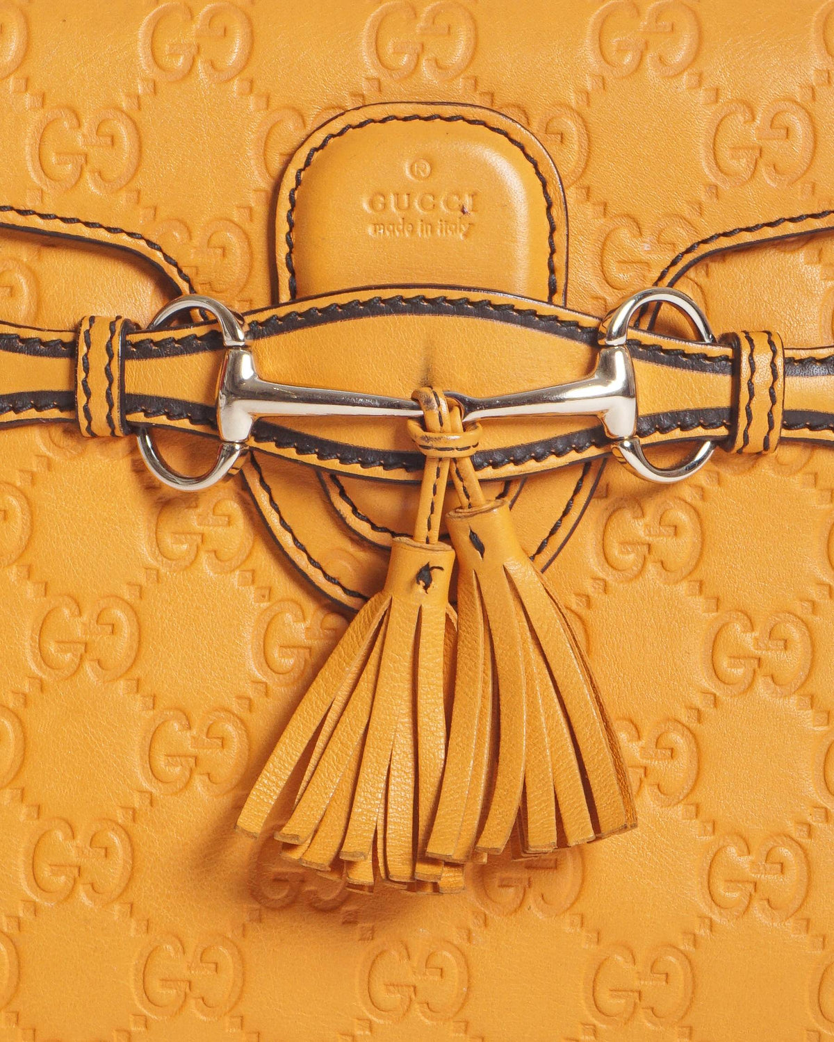 Gucci Orange Guccissima Leather Emily Shoulder Bag