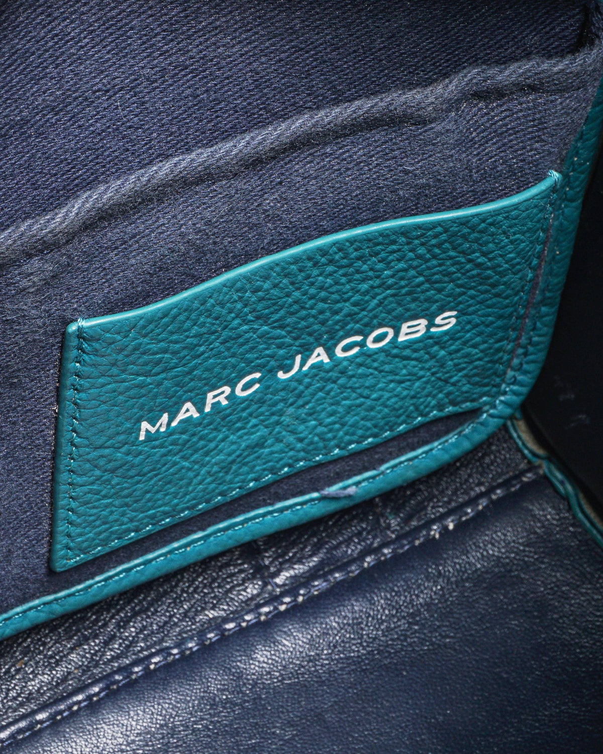 Marc Jacobs Teal Green Leather Tote Bag