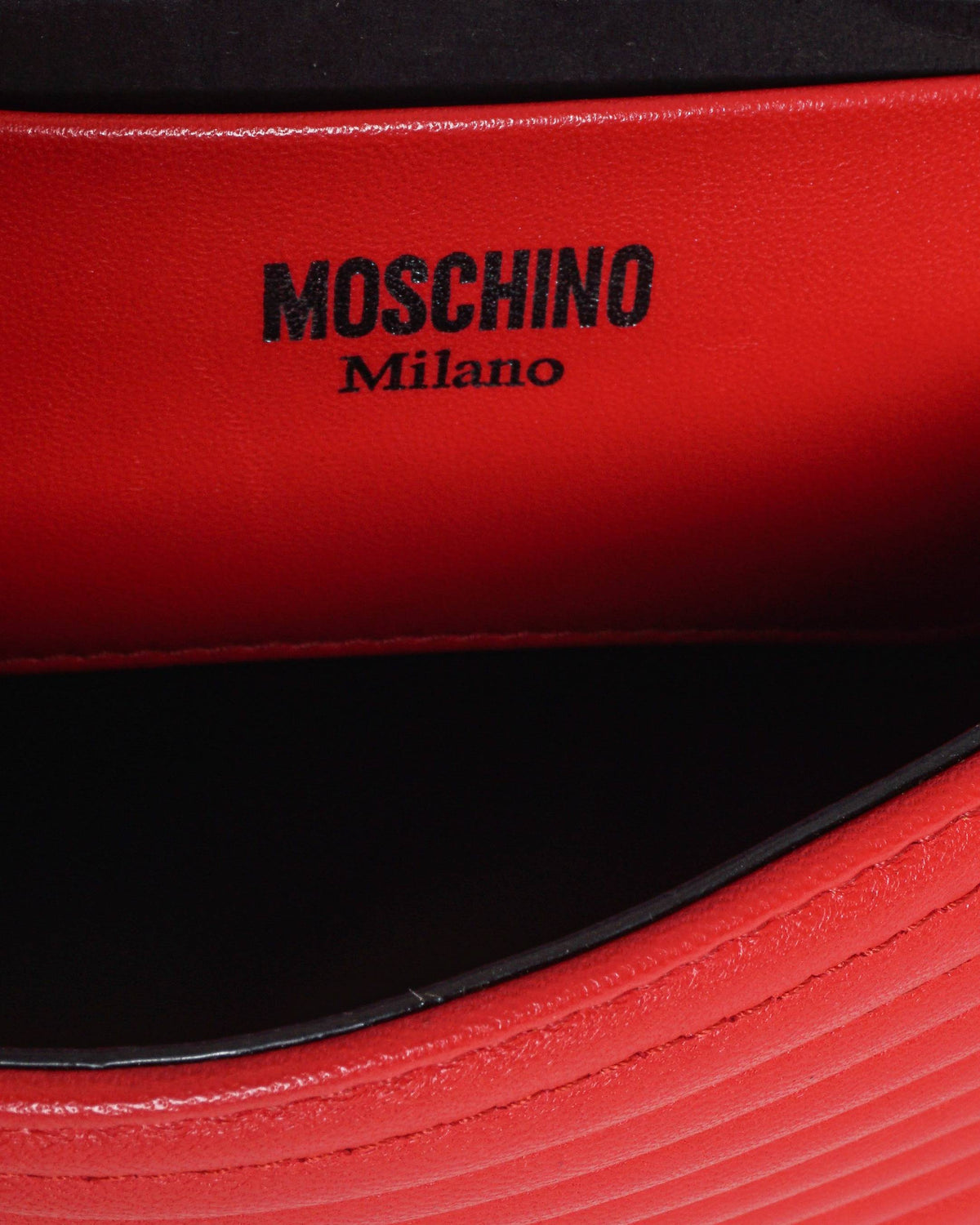 Moschino Number Plate Shoulder Bag In Red