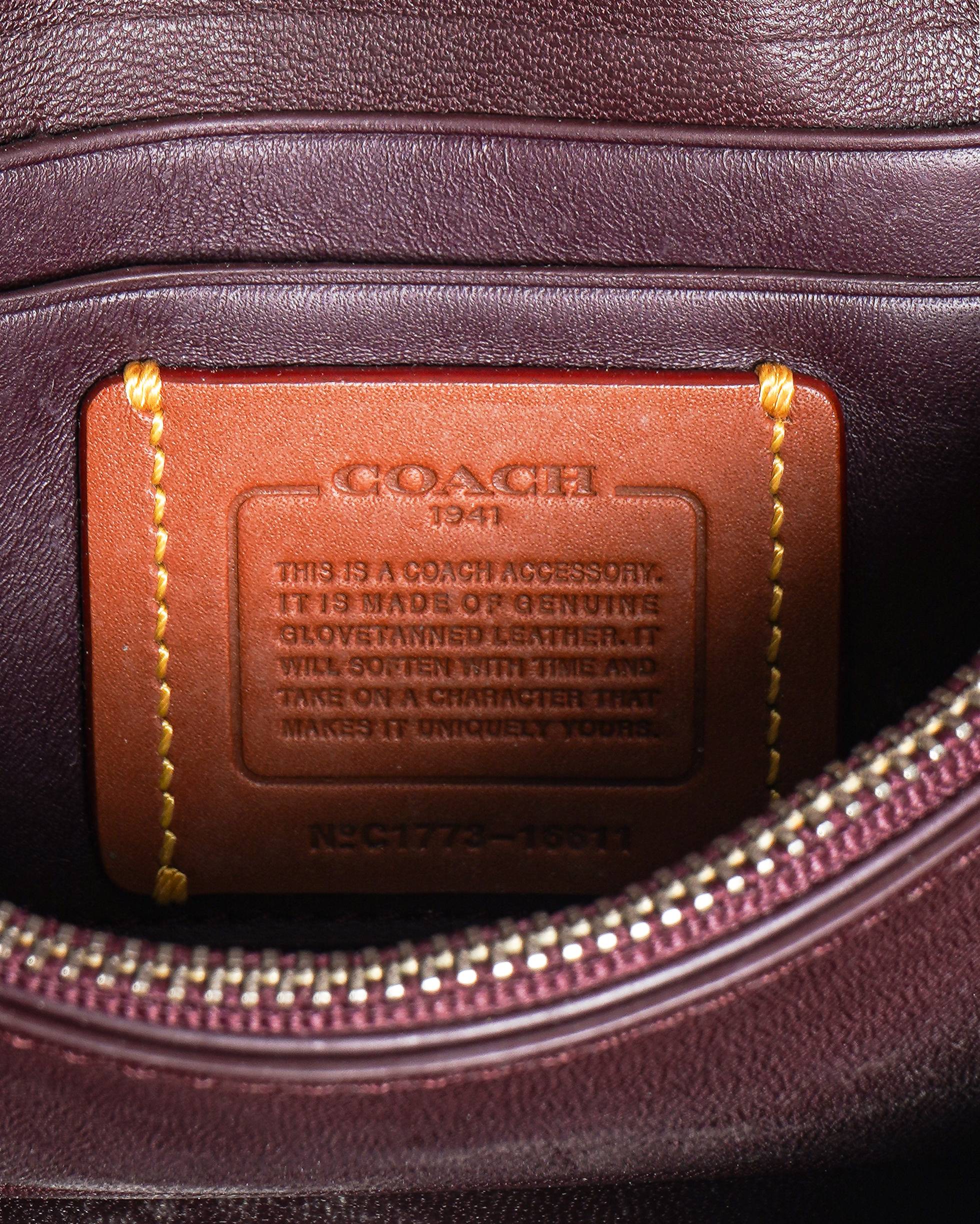 Coach Tea Rose Appliqué Flap Clutch