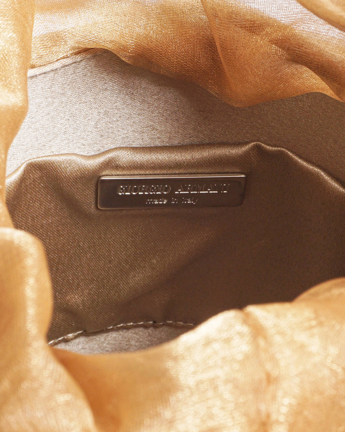 Giorgio Armani Iridescent Mother-of-Pearl Segmented Bucket Bag