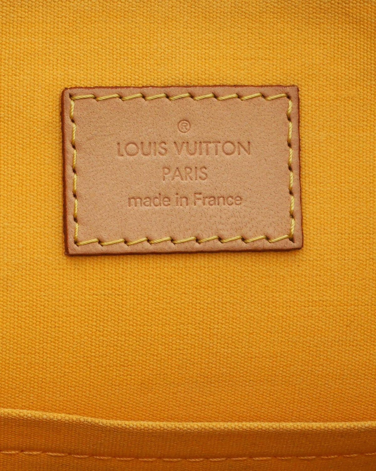 Louis Vuitton Yellow Monogram Vernis Alma PM Bag