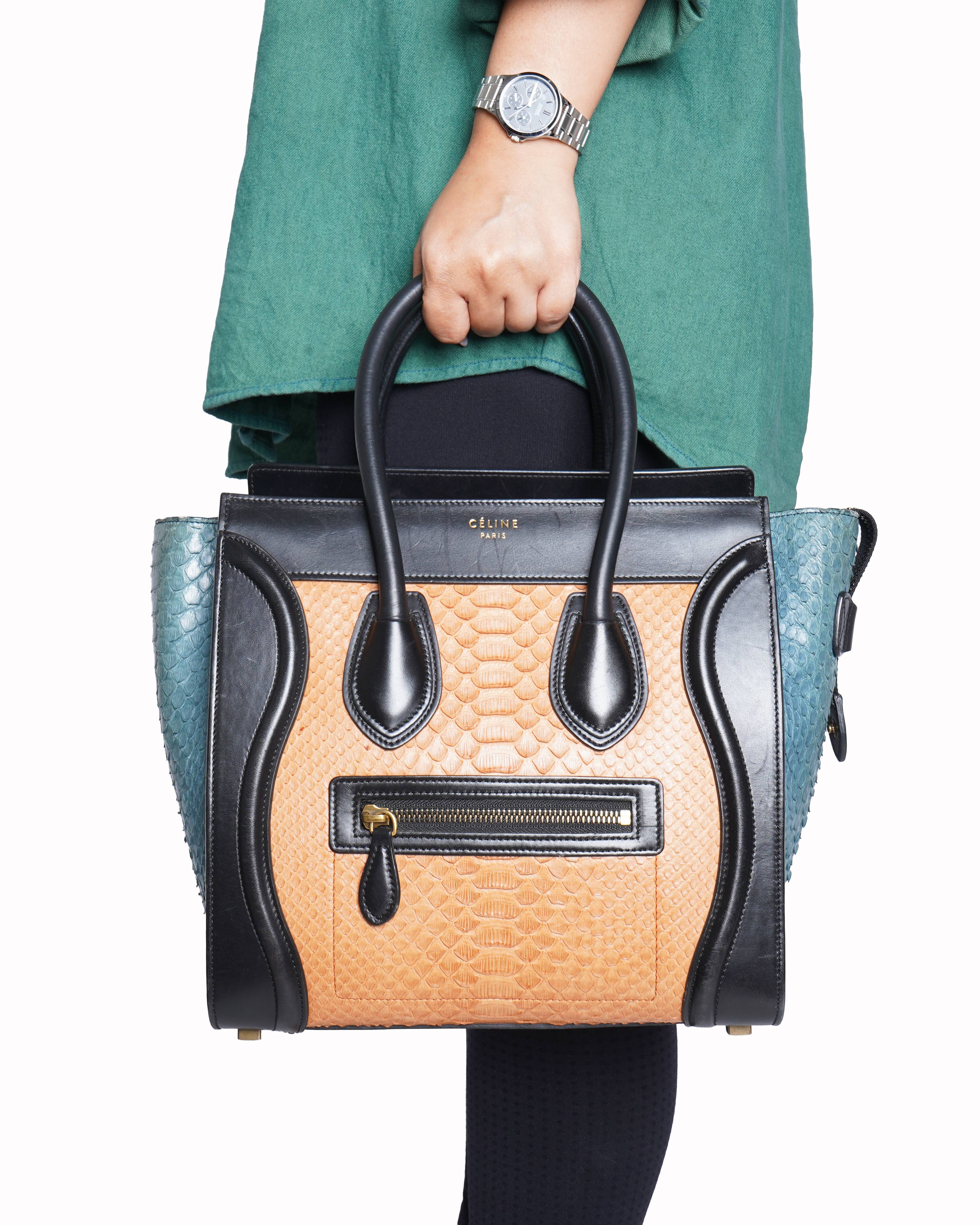 Celine Tri-Color Micro Luggage Tote