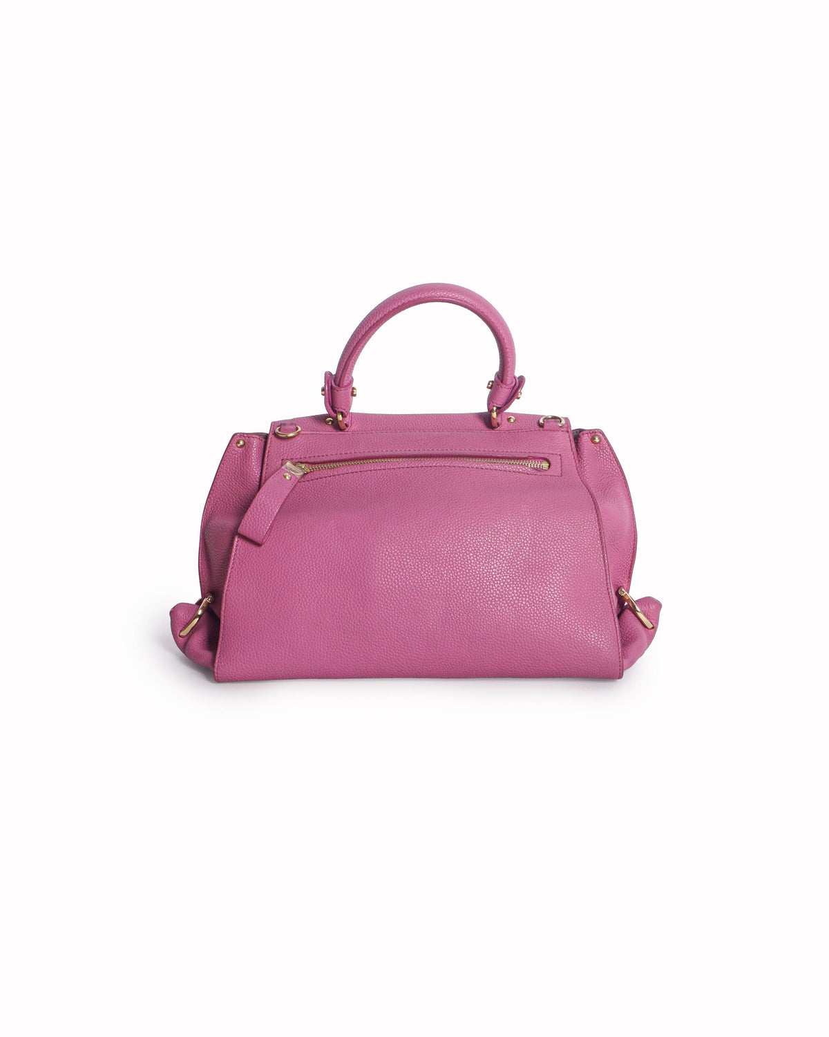 Salvatore Ferragamo Magenta Pink Pebbled Leather Sofia Bag