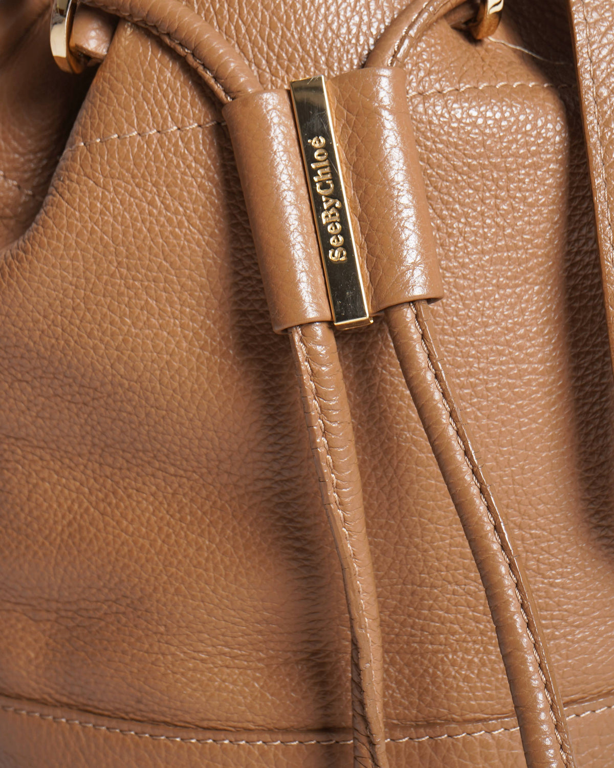 See By Chloé vicki leather bucket bag in brown