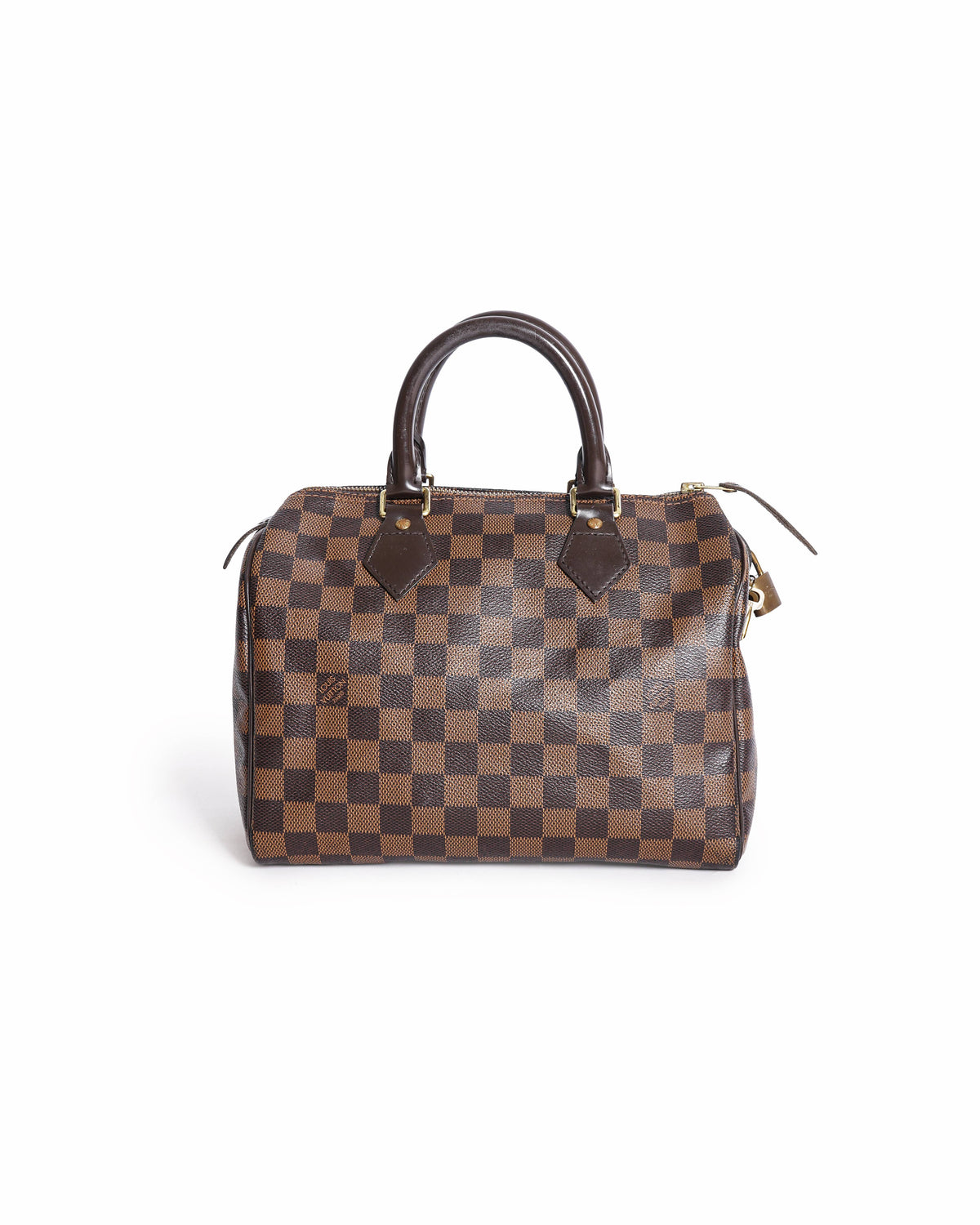 Louis Vuitton Damier Ebene Canvas Speedy 25 Handbag