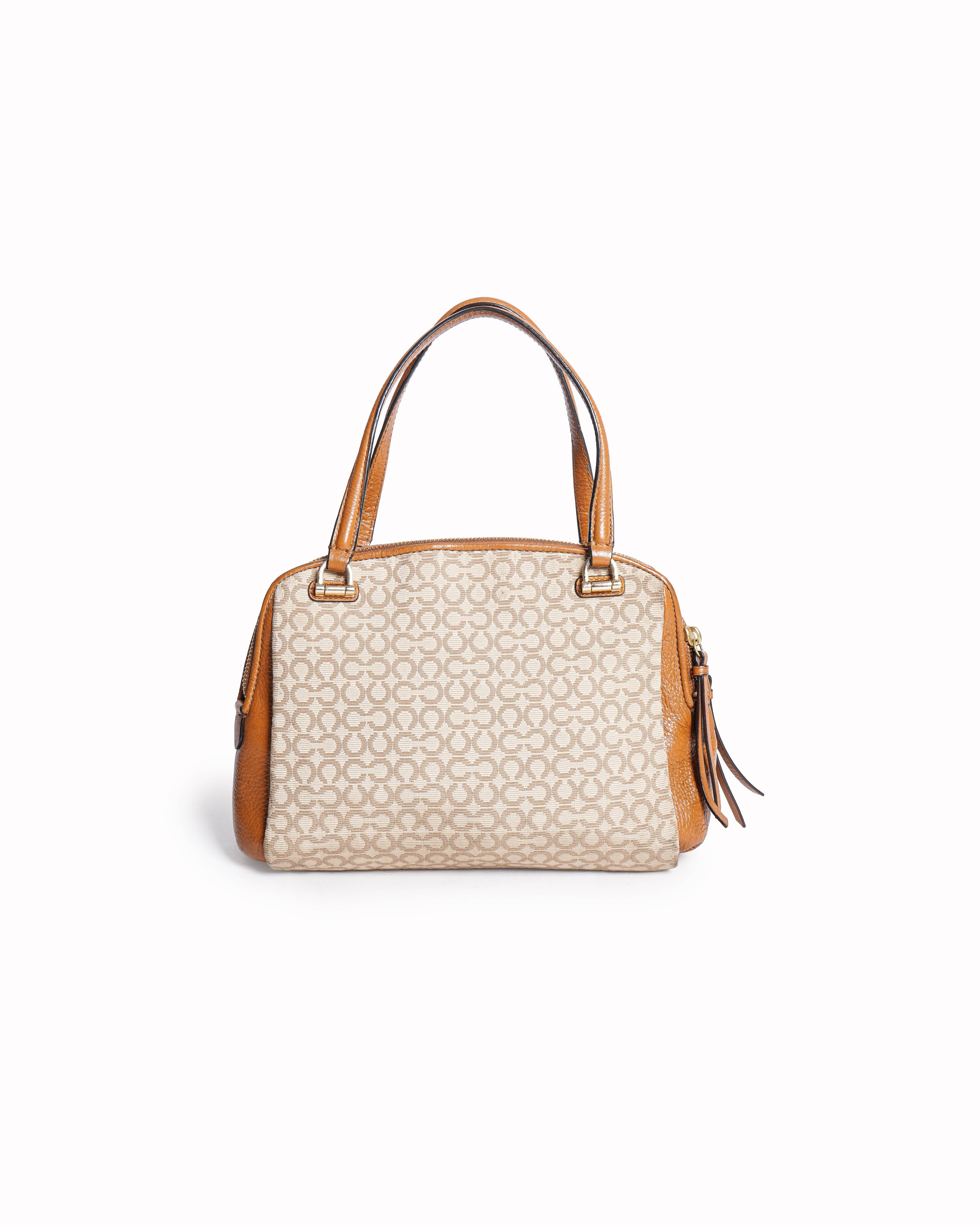 バッグ COACH 12748 Jacquard Leather Hobo Bag Coach Signature Jacquard and Leather Hobo Shoulder Bag | Authentic