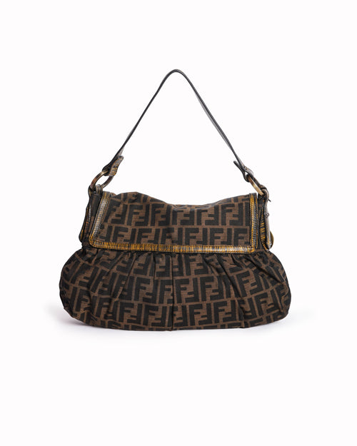 Fendi ff zucca canvas chef shoulder bag