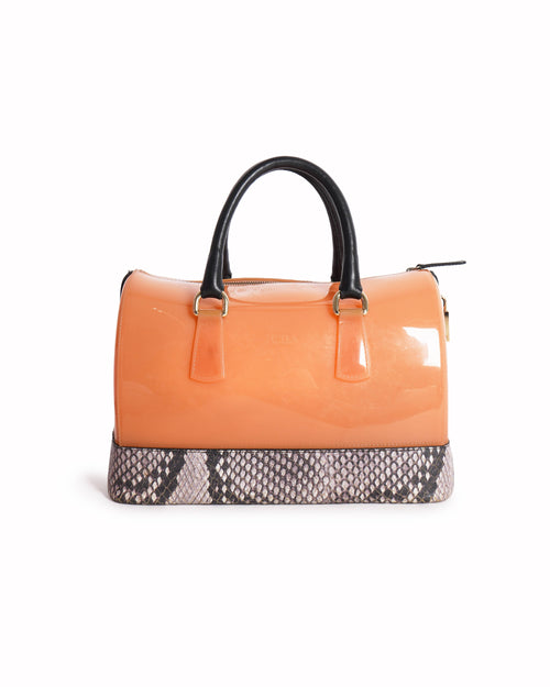 Furla Candy Bag with Leather & Python contrast