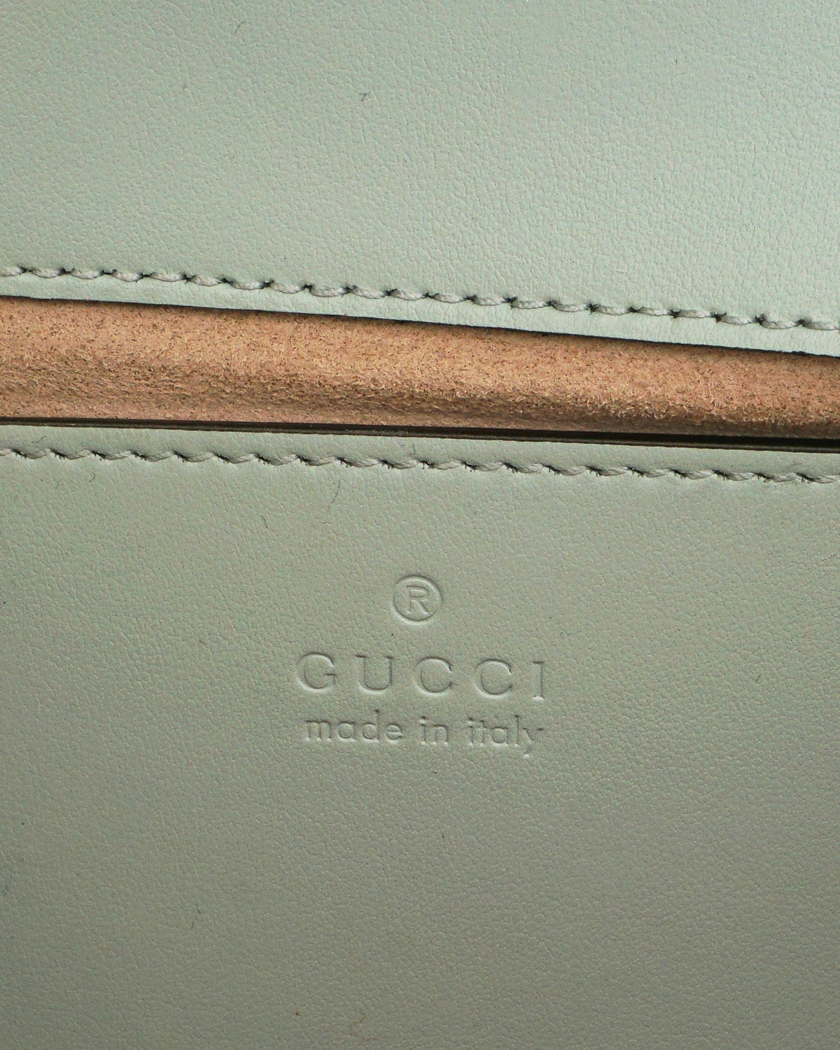 Gucci Mint Green Matelassé Leather GG Marmont Small Flap Bag