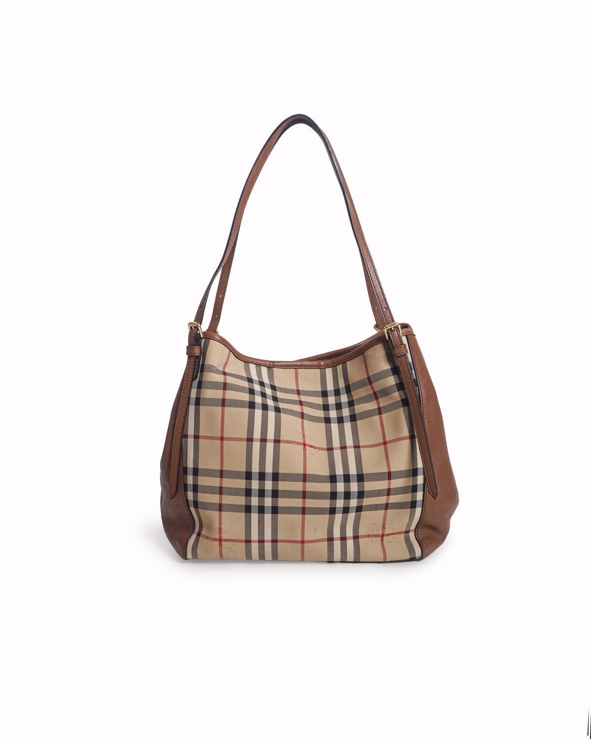 Burberry Vintage Nova Check Canvas Hobo Bag