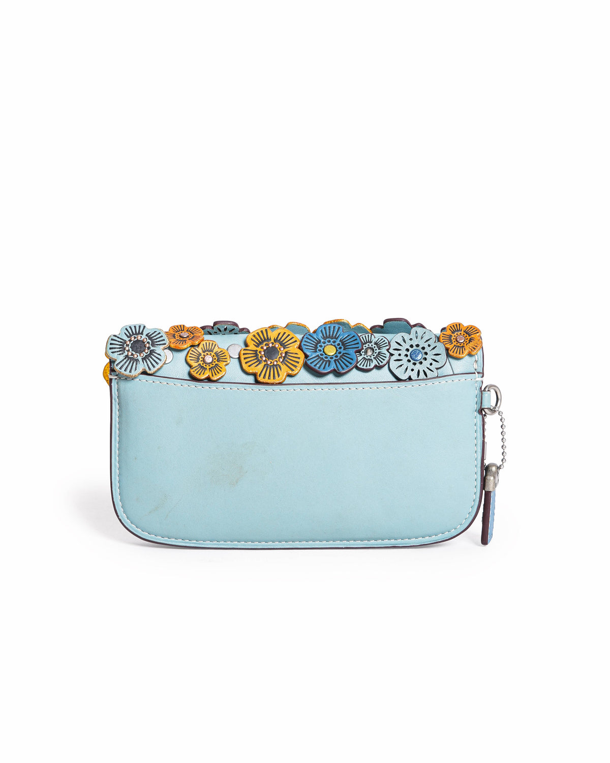 Coach Tea Rose Appliqué Flap Clutch