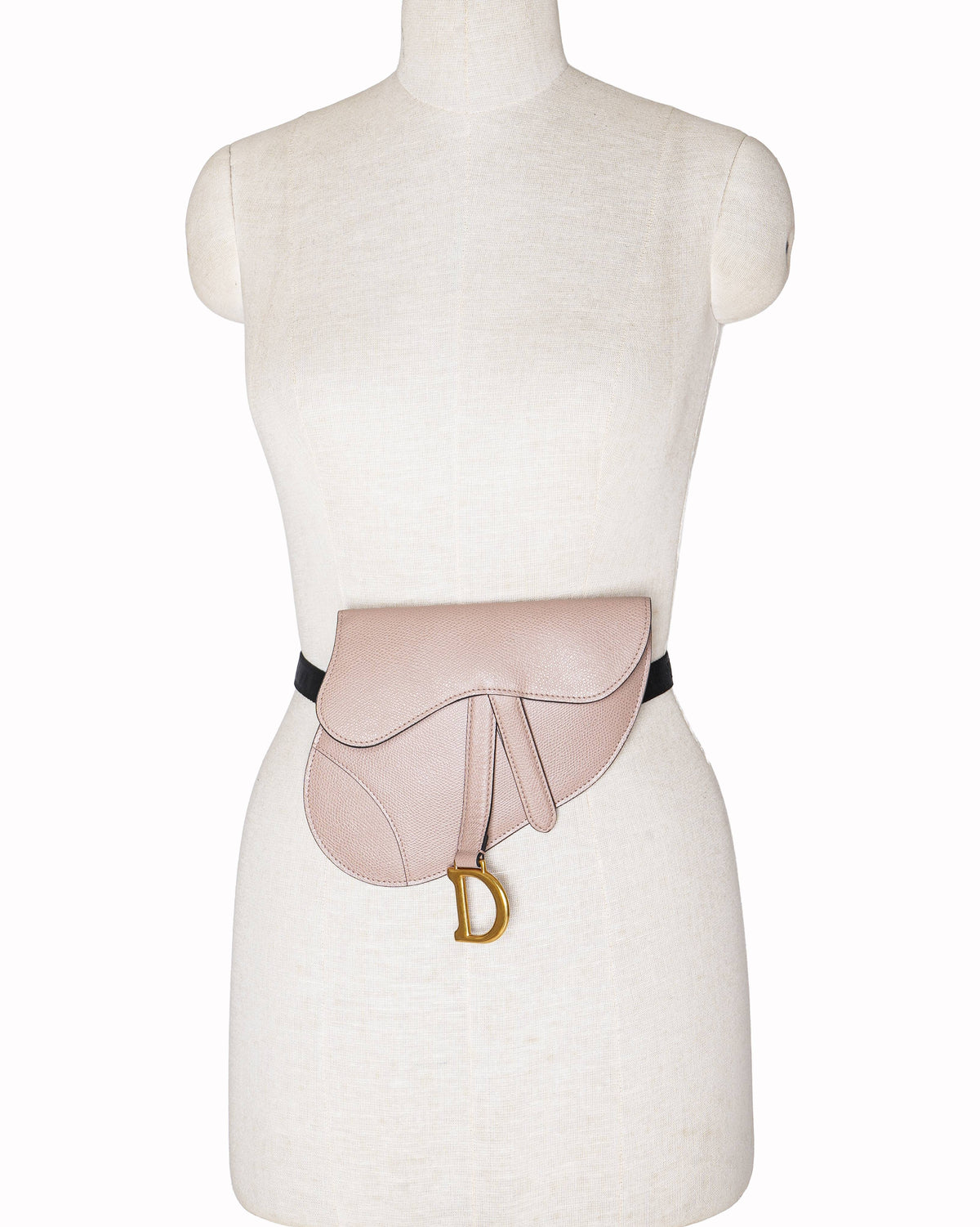 Dior Dusty Pink Leather Saddle Belt Bag
