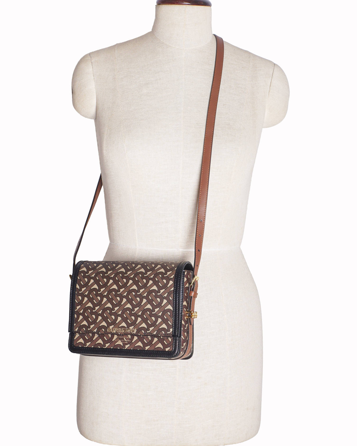 Burberry Small Monogram Print TB Crossbody Bag